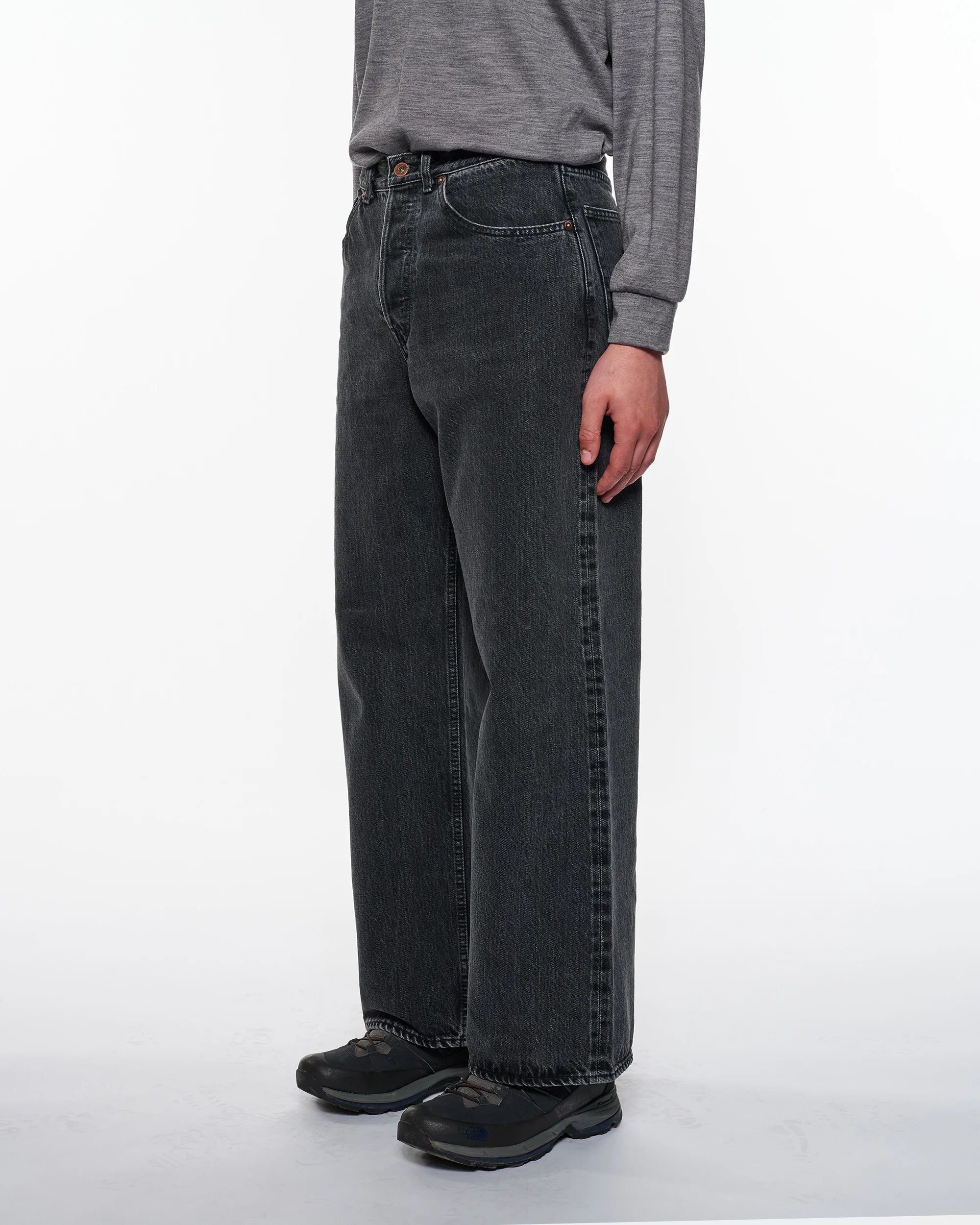 MARKA WIDE LEG JEANS - FADED BLACK - Image 6