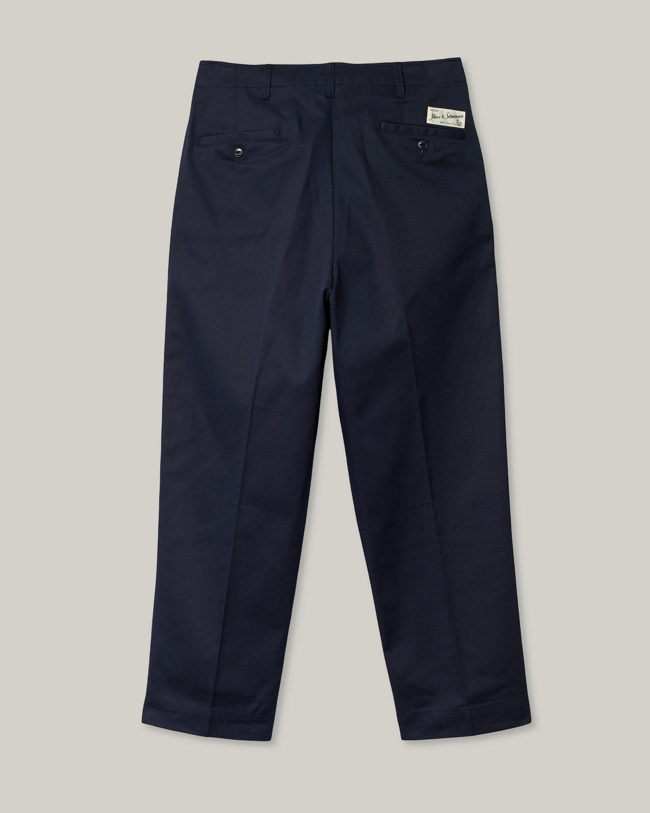 MERZ B. SCHWANEN 1920's COTTON TWILL WORKER CHINO - DARK NAVY - Image 2