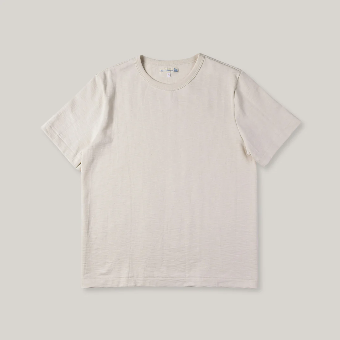 MERZ B. SCHWANEN 2S14 CREW NECK T-SHIRT RELAXED FIT - NATURE