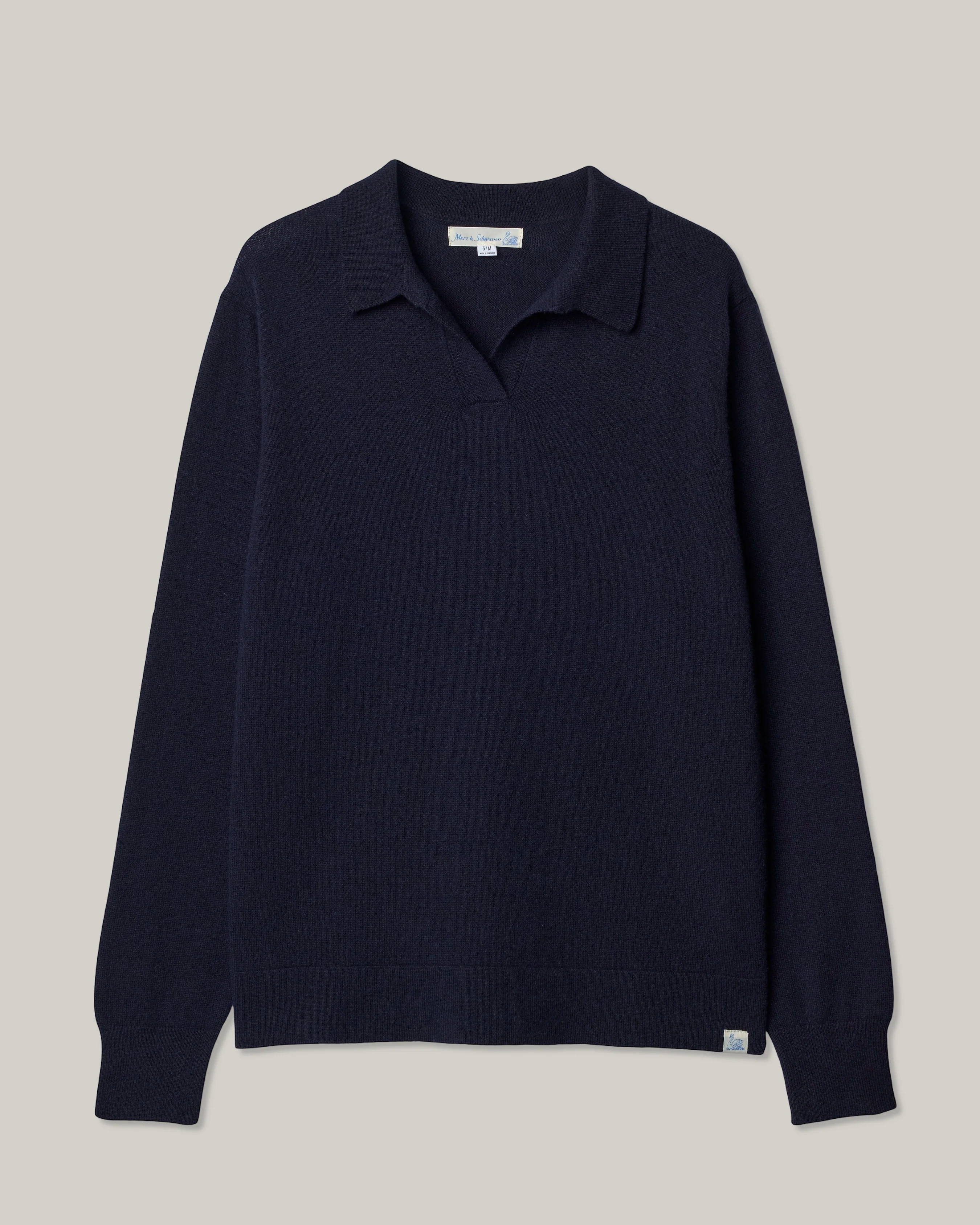 MERZ B. SCHWANEN KNIT POLO 01 -  DARK NAVY