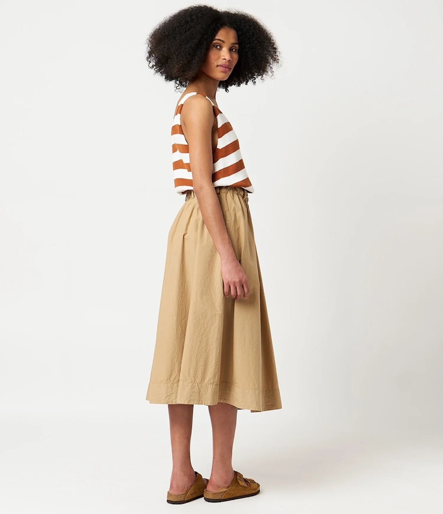MERZ B. SCHWANEN SKIRT01 - KHAKI - Image 4