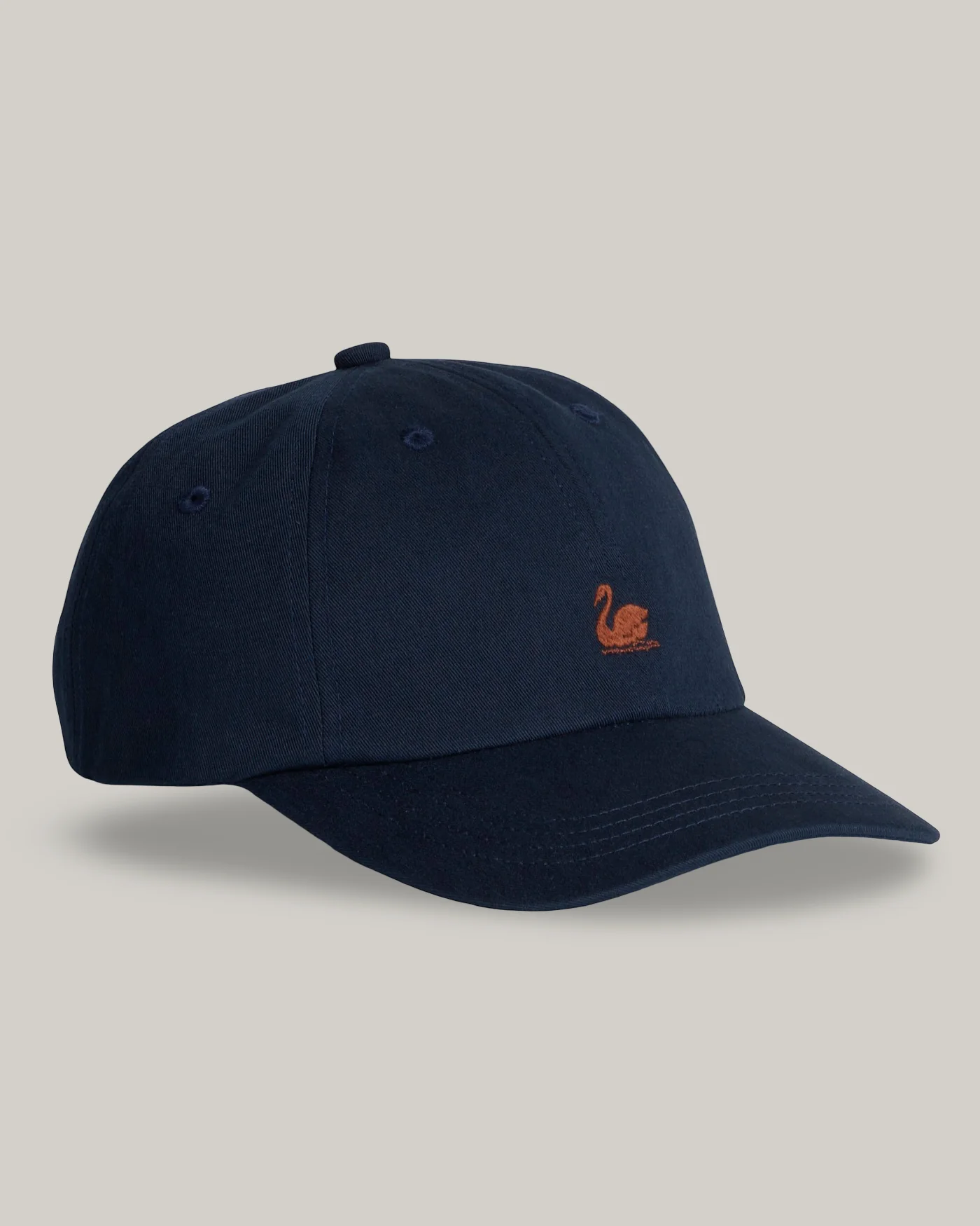 MERZ B. SCHWANEN SWAN LOGO CAP - NIGHT BLUE/ NUT - Image 2