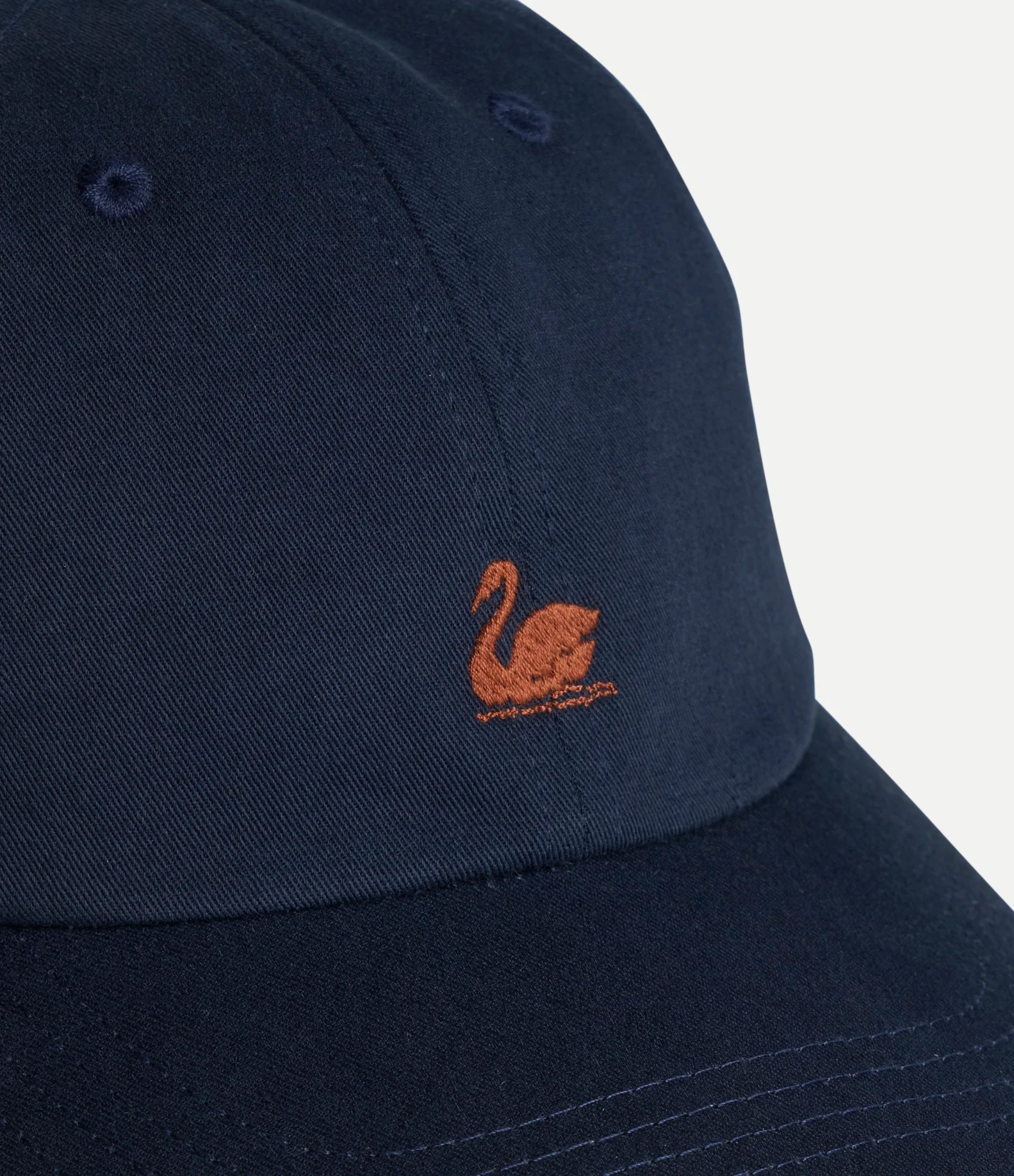 MERZ B. SCHWANEN SWAN LOGO CAP - NIGHT BLUE/ NUT - Image 4