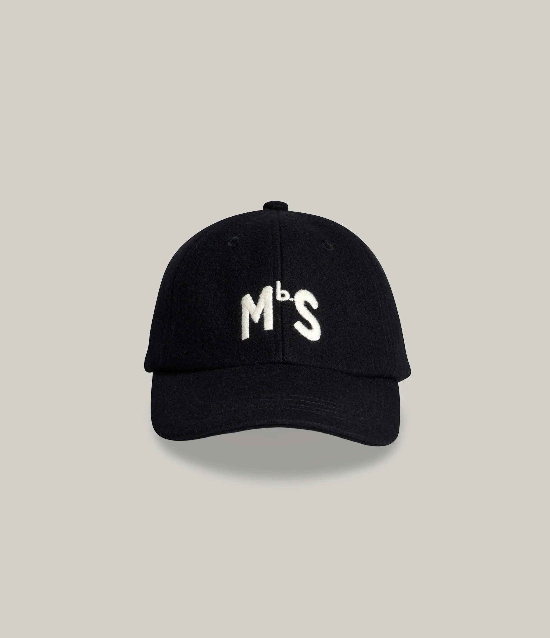 MERZ B. SCHWANEN WOOL MBS LOGO CAP - DEEP BLACK