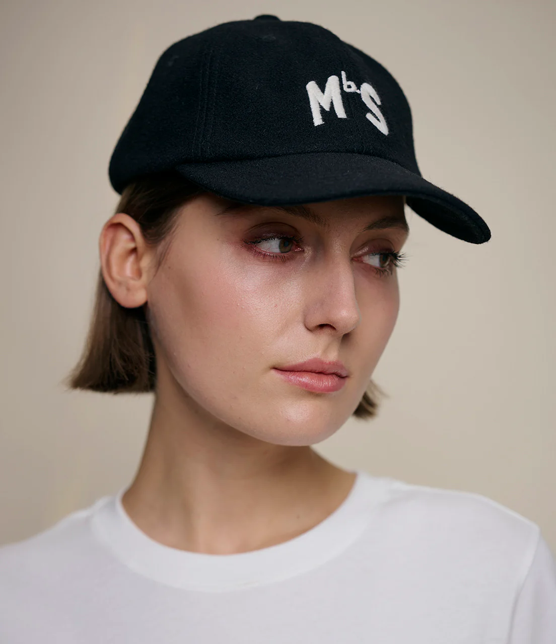 MERZ B. SCHWANEN WOOL MBS LOGO CAP - DEEP BLACK - Image 3