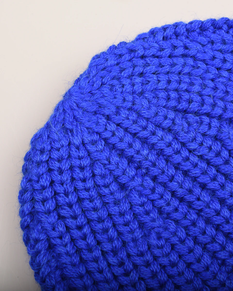 MONITALY ALPACA RIB KNIT CAP - BLUE - Image 3