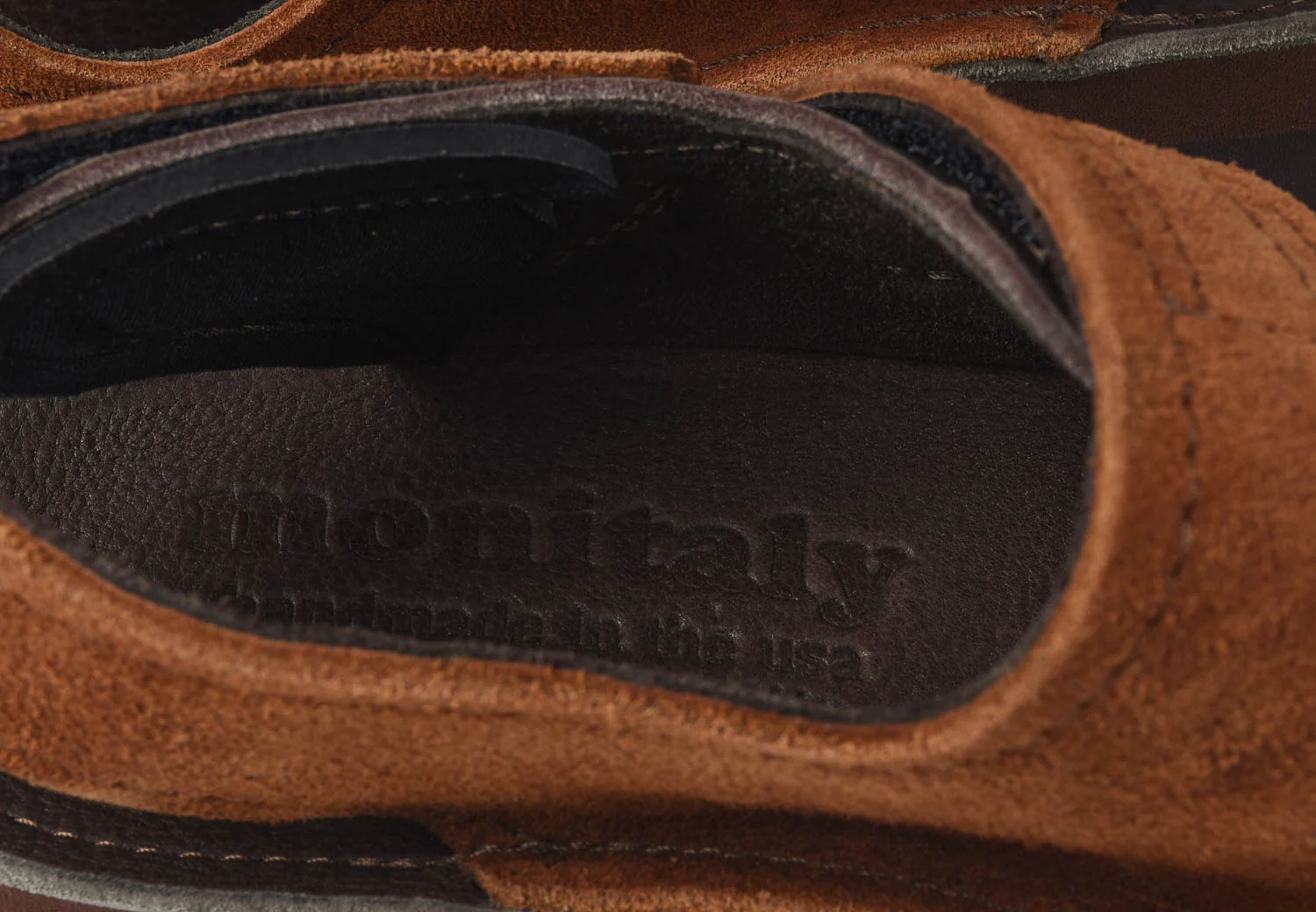 MONITALY LEATHER 3 STRAP SANDAL - TOBACCO X CHOCOLATE - Image 8