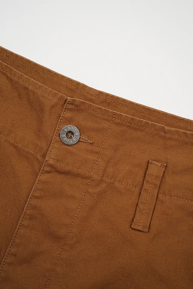 NIGEL CABOURN ANGLED POCKET TROUSER - DUCK CANVAS - BROWN - Image 3