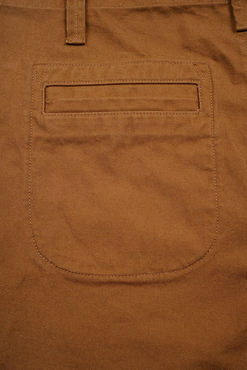 NIGEL CABOURN ANGLED POCKET TROUSER - DUCK CANVAS - BROWN - Image 6
