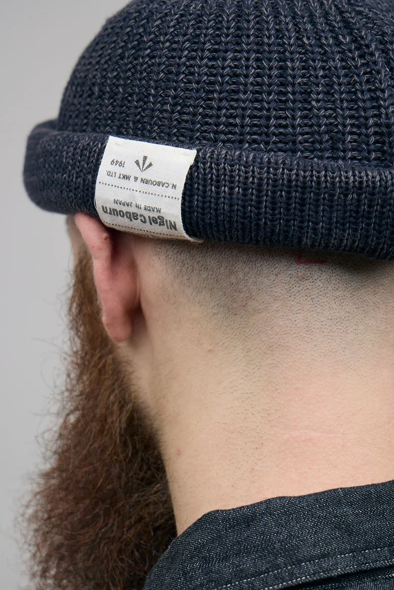 NIGEL CABOURN BEANIE COTTON - NAVY - Image 4