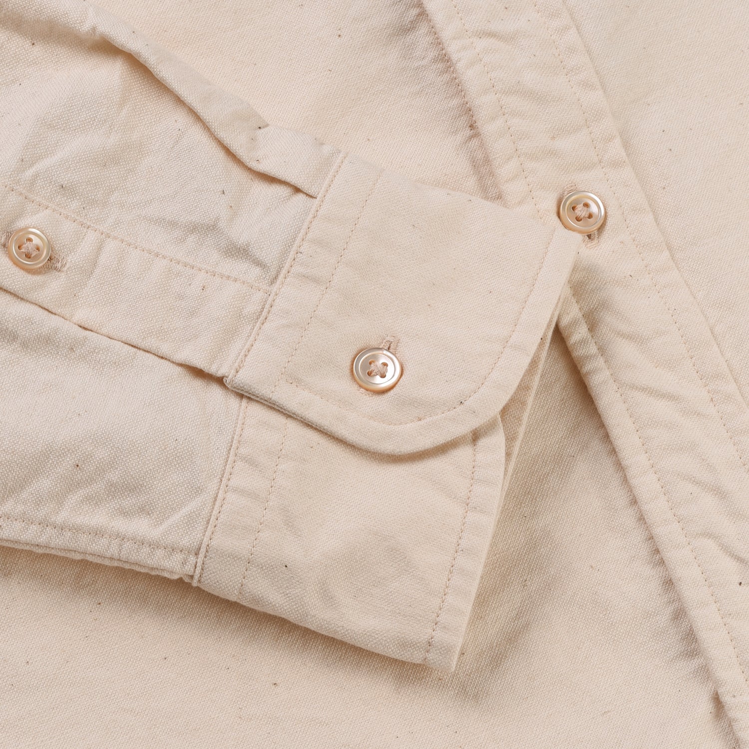 NIGEL CABOURN MAINLINE BRITISH OFFICERS SHIRT - IVORY - Image 4