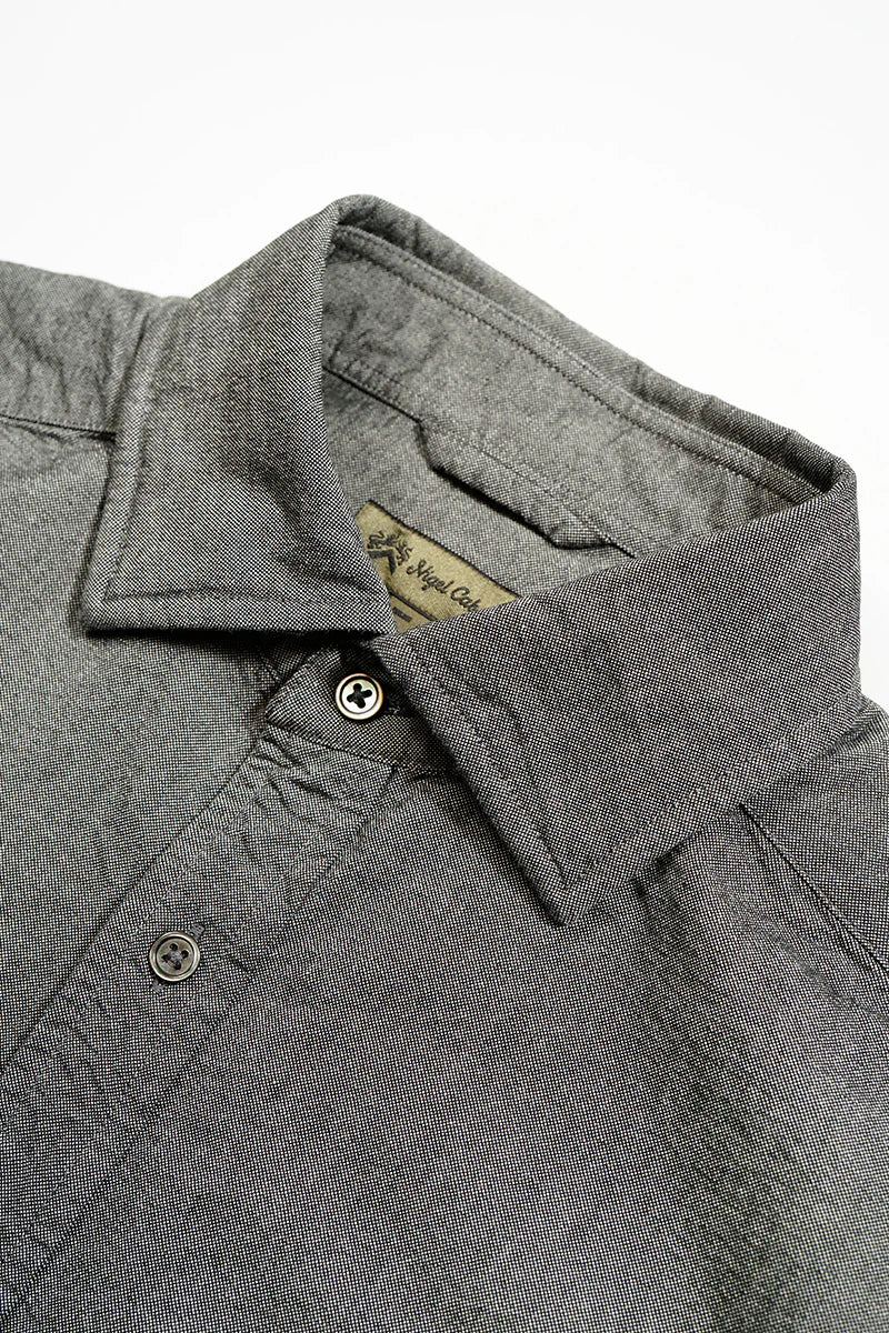 NIGEL CABOURN MAINLINE BRITISH OFFICERS SHIRT - BLACK - Image 3