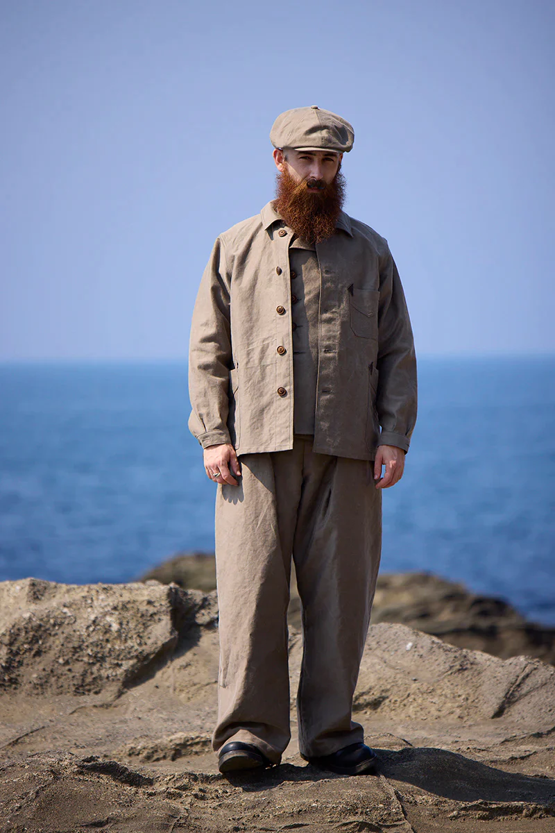 NIGEL CABOURN MAINLINE FISHERMAN PANT KURE KAKISHIBU - DARK BROWN - Image 3