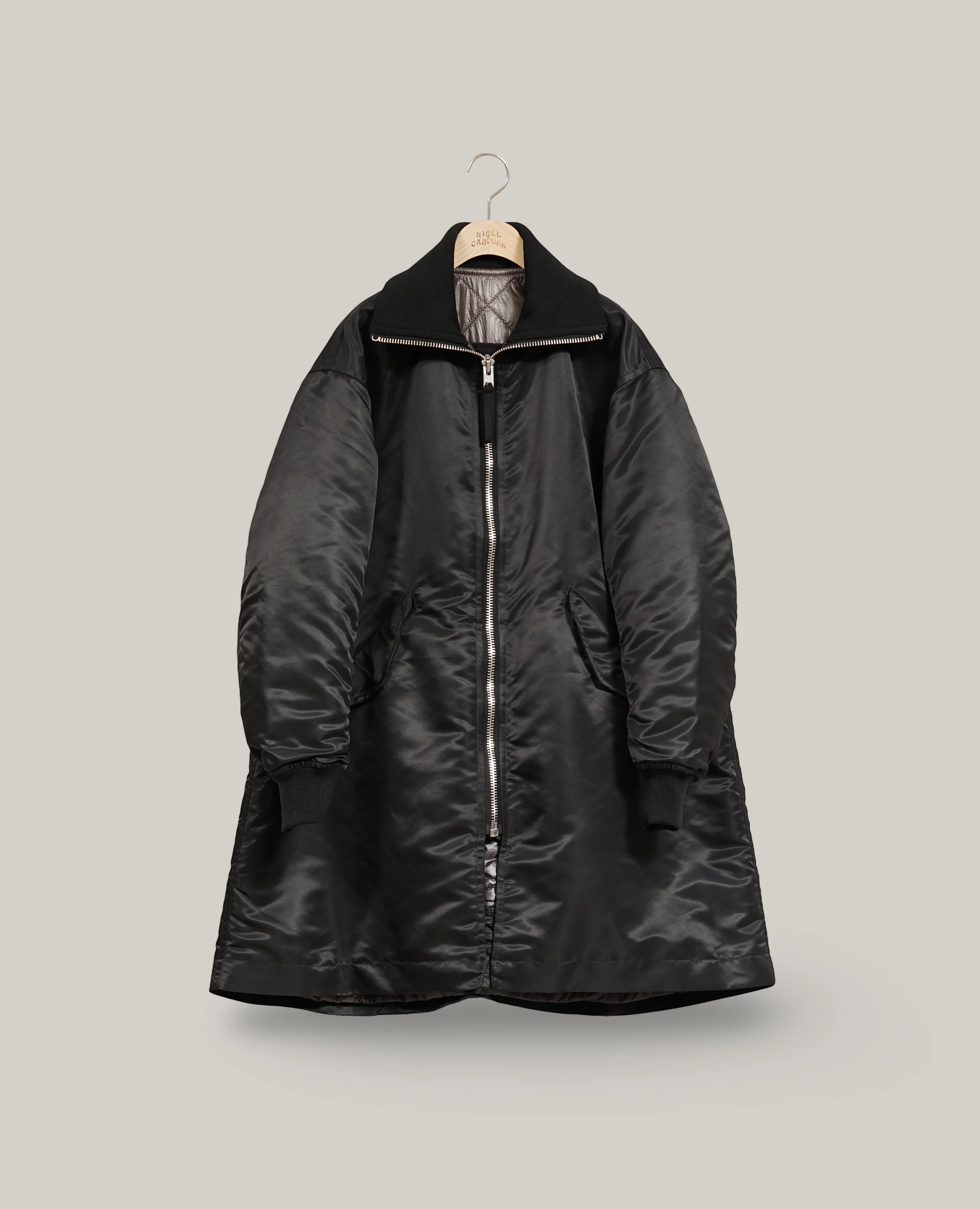 NIGEL CABOURN MAINLINE WOMENS MODIFIED REVERSIBLE COAT - BLACK - Image 2