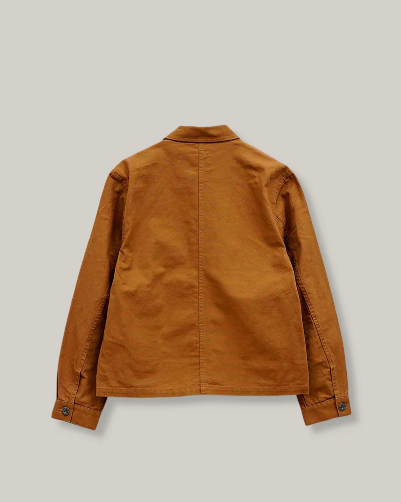 NIGEL CABOURN SHORT ANGLED JACKET - DUCK CANVAS - BROWN - Image 2