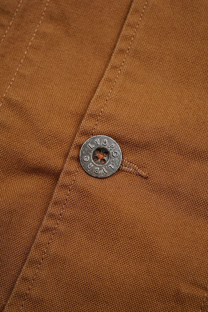 NIGEL CABOURN SHORT ANGLED JACKET - DUCK CANVAS - BROWN - Image 6