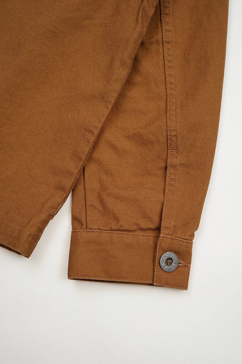 NIGEL CABOURN SHORT ANGLED JACKET - DUCK CANVAS - BROWN - Image 7