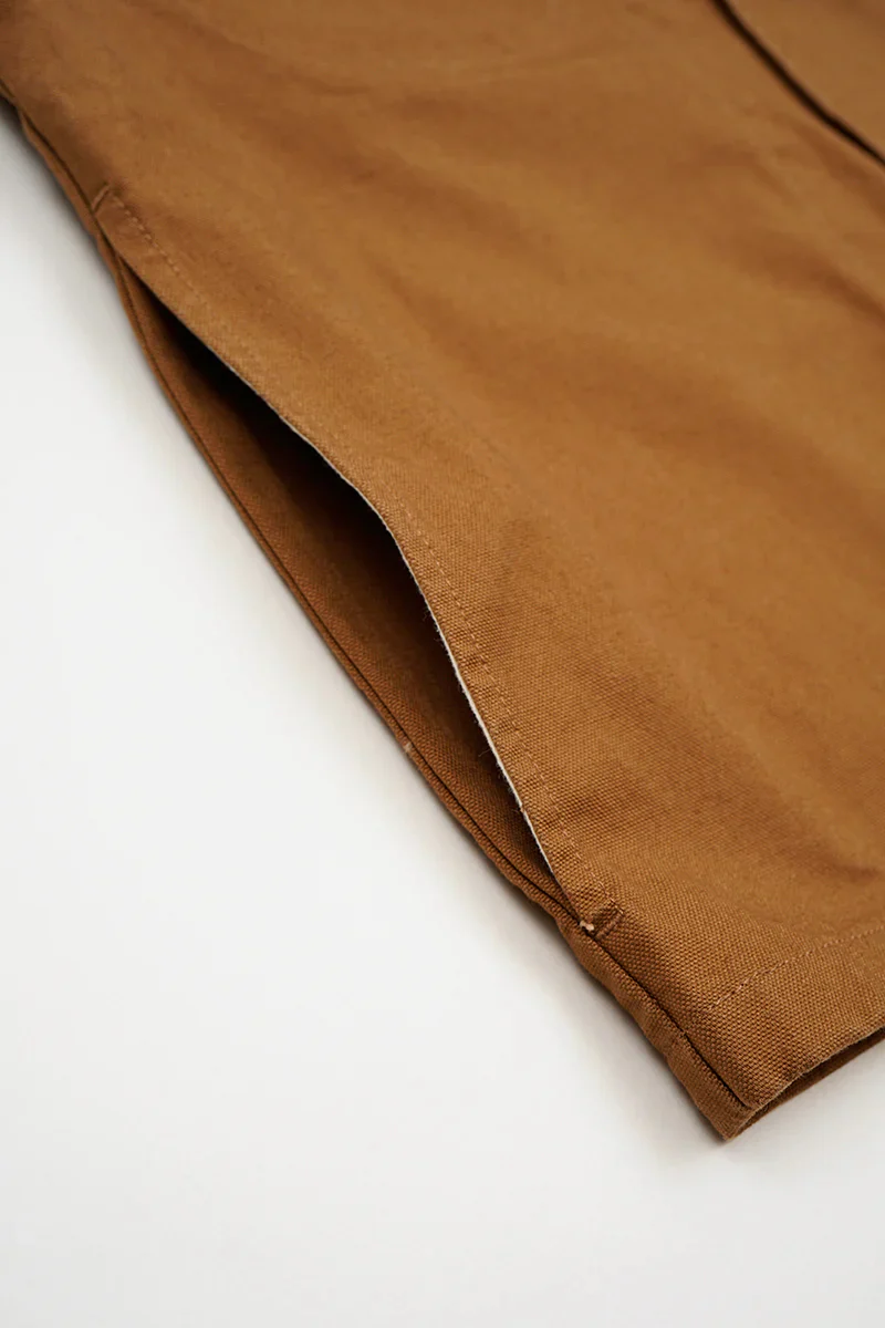 NIGEL CABOURN SHORT ANGLED JACKET - DUCK CANVAS - BROWN - Image 8