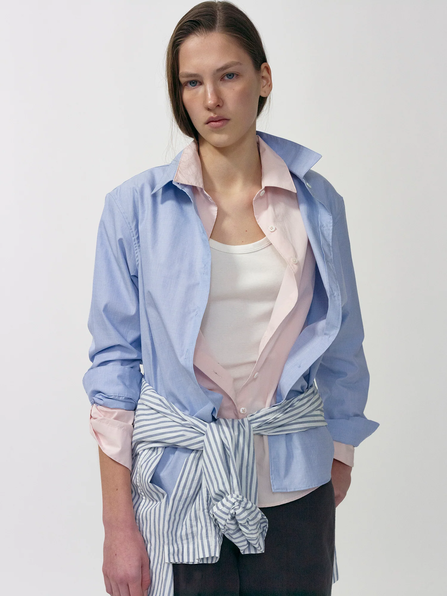 NOTHING WRITTEN PORT STANDARD FIT SHIRT - LIGHT BLUE - Image 5