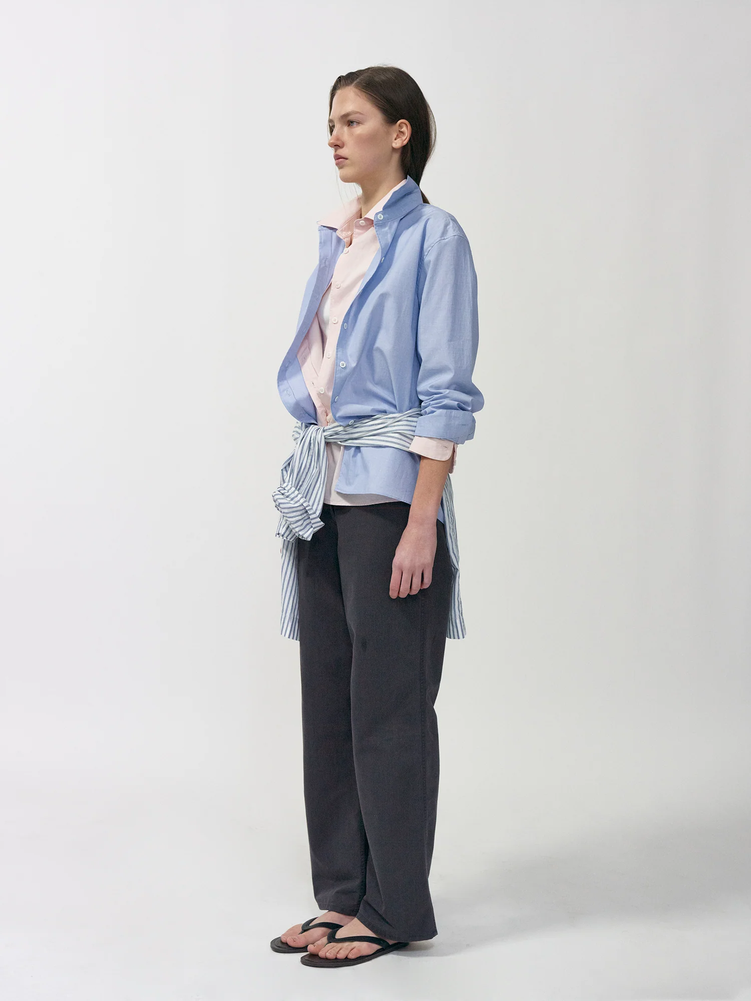 NOTHING WRITTEN PORT STANDARD FIT SHIRT - LIGHT BLUE - Image 7