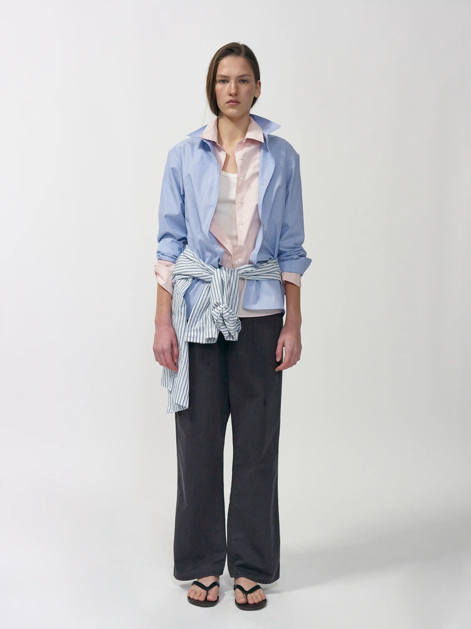 NOTHING WRITTEN PORT STANDARD FIT SHIRT - LIGHT BLUE - Image 8