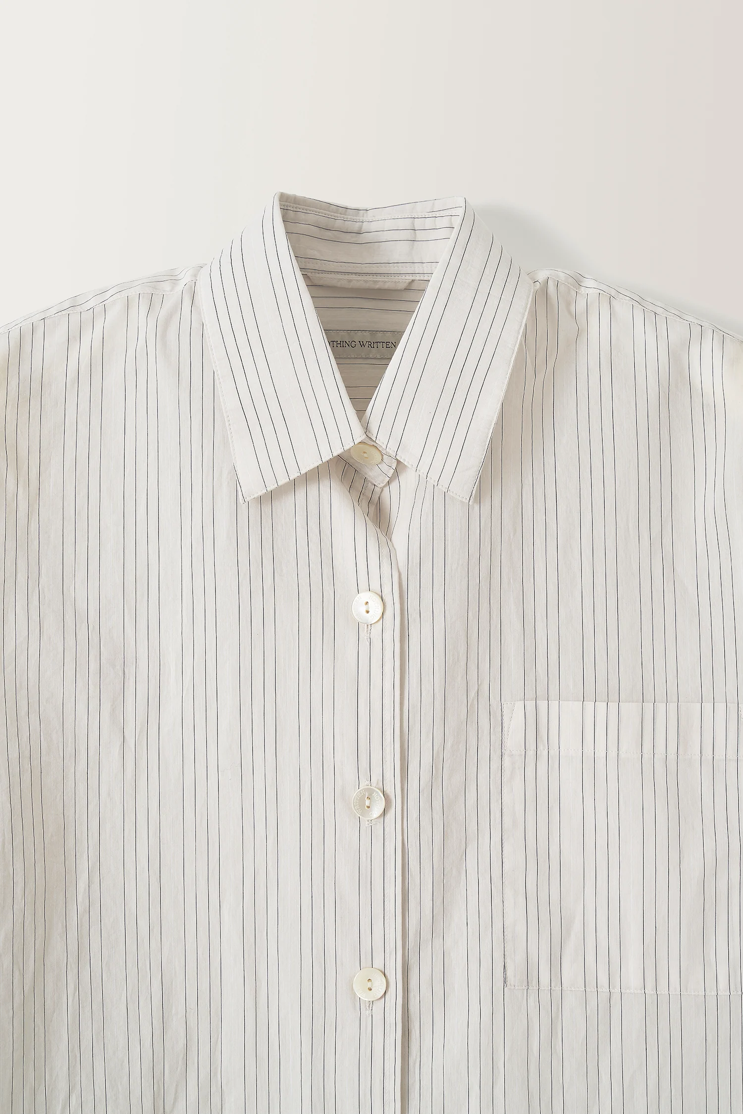 NOTHING WRITTEN TIMON STRIPED COTTON SHIRT - IVORY - Image 3