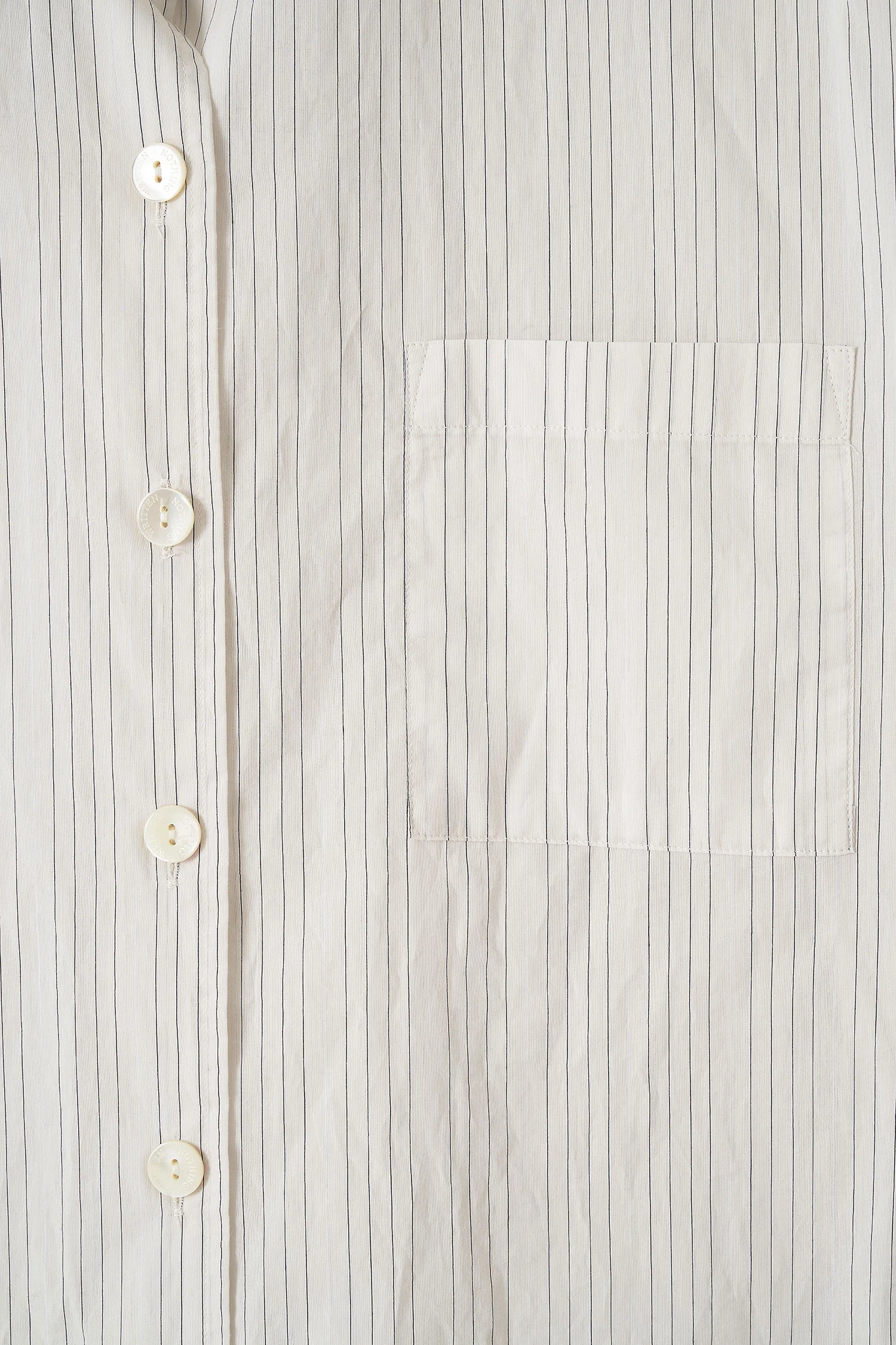 NOTHING WRITTEN TIMON STRIPED COTTON SHIRT - IVORY - Image 4