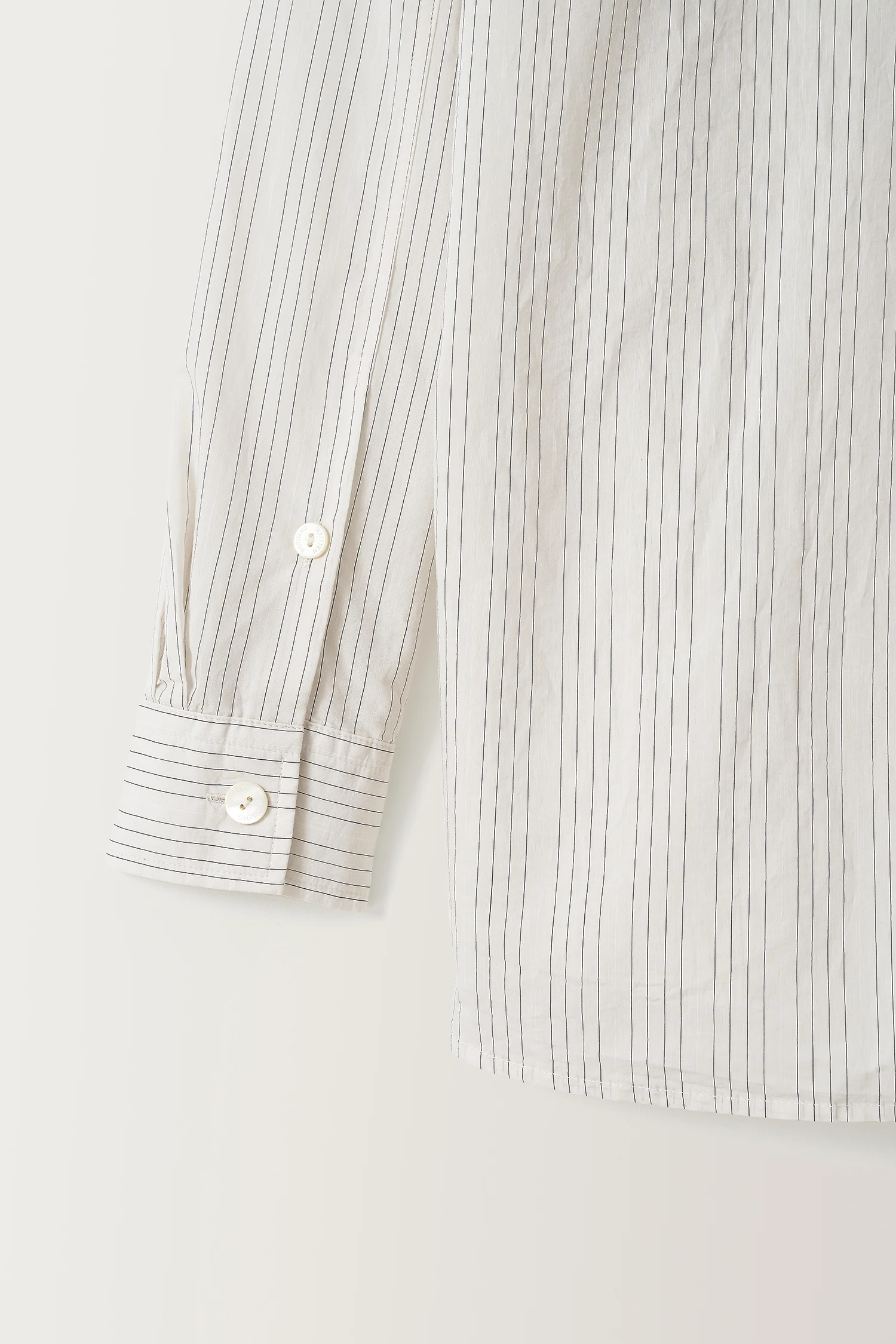 NOTHING WRITTEN TIMON STRIPED COTTON SHIRT - IVORY - Image 5