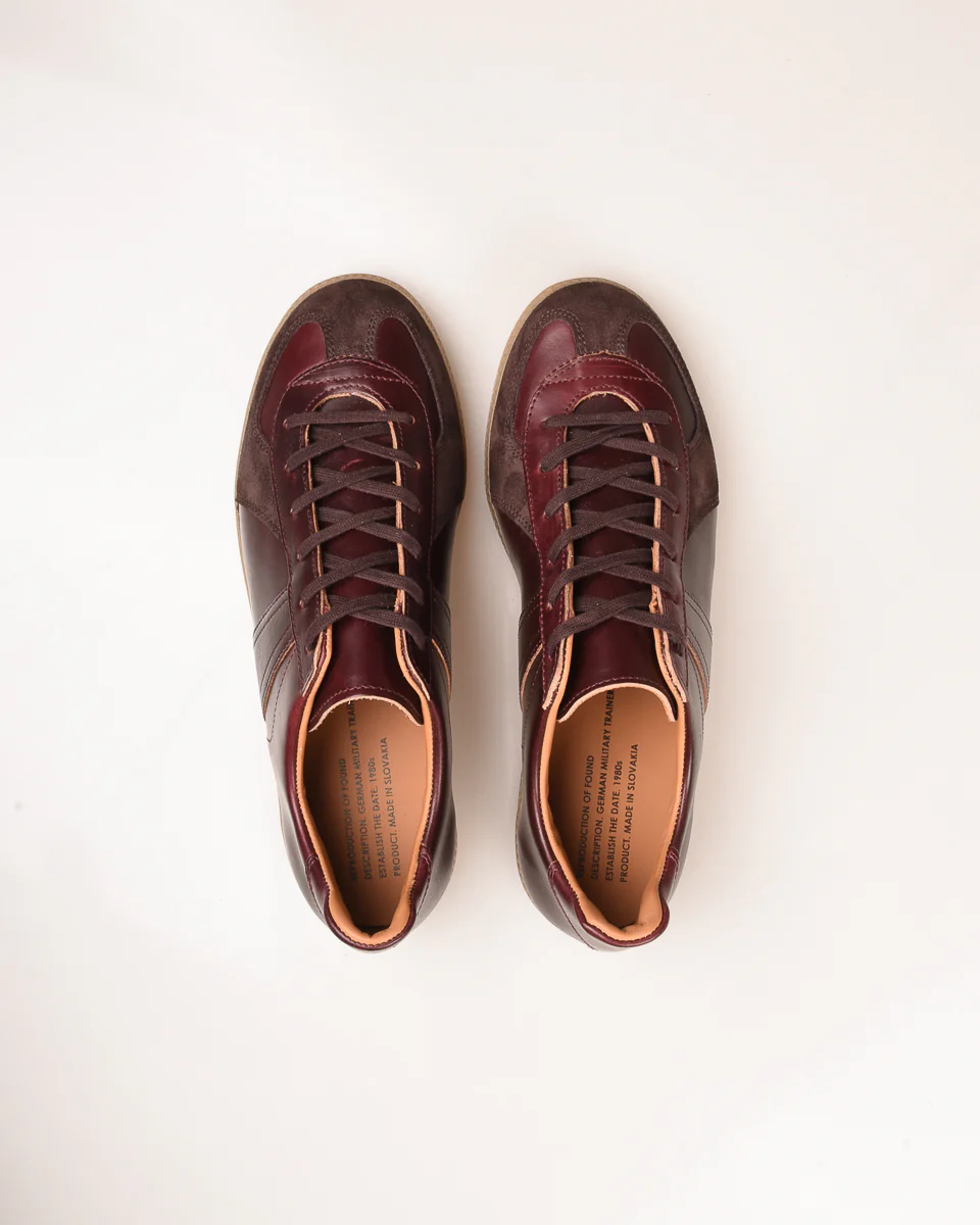 REPRODUCTION OF FOUND - GERMAN MILITARY TRAINER - BURGUNDY HORWEEN - Image 4