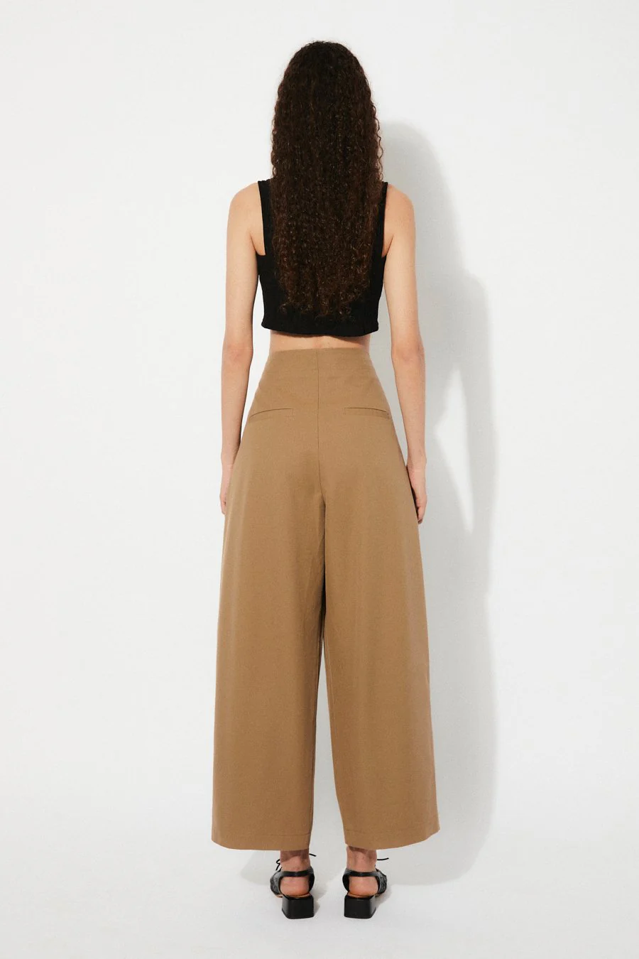RITA ROW FOAM PANTS - BROWN - Image 4