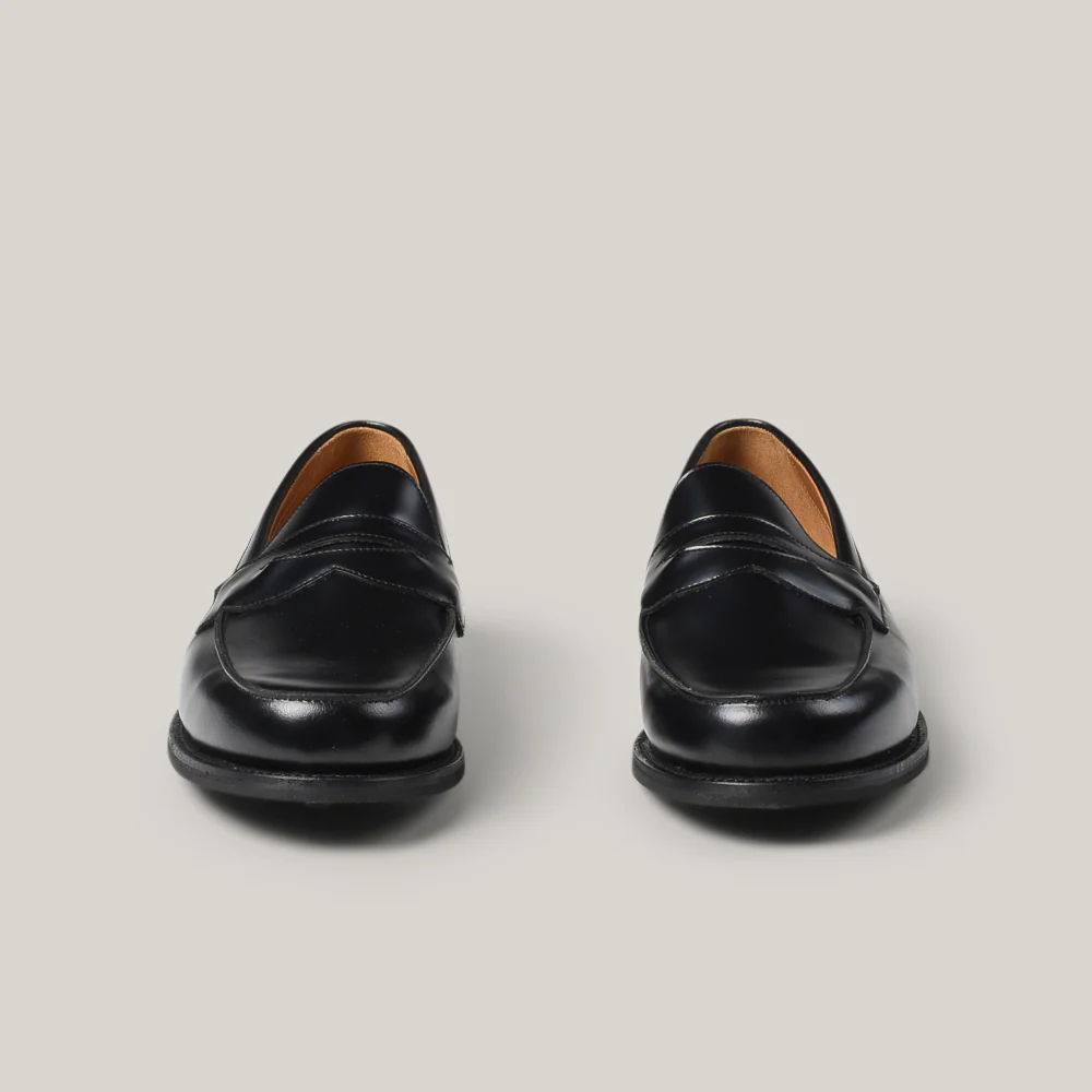 SANDERS BUTTSEAM APRON PENNY LOAFER  - BLACK - Image 4