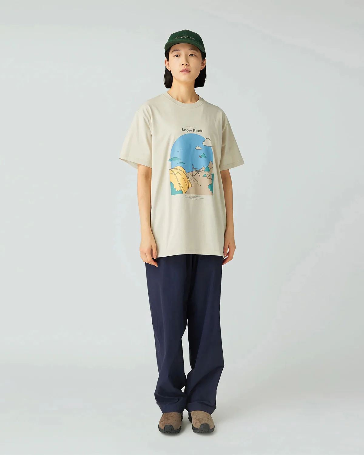 SNOW PEAK CAMPING GRAPHIC T-SHIRT - IVORY - Image 2