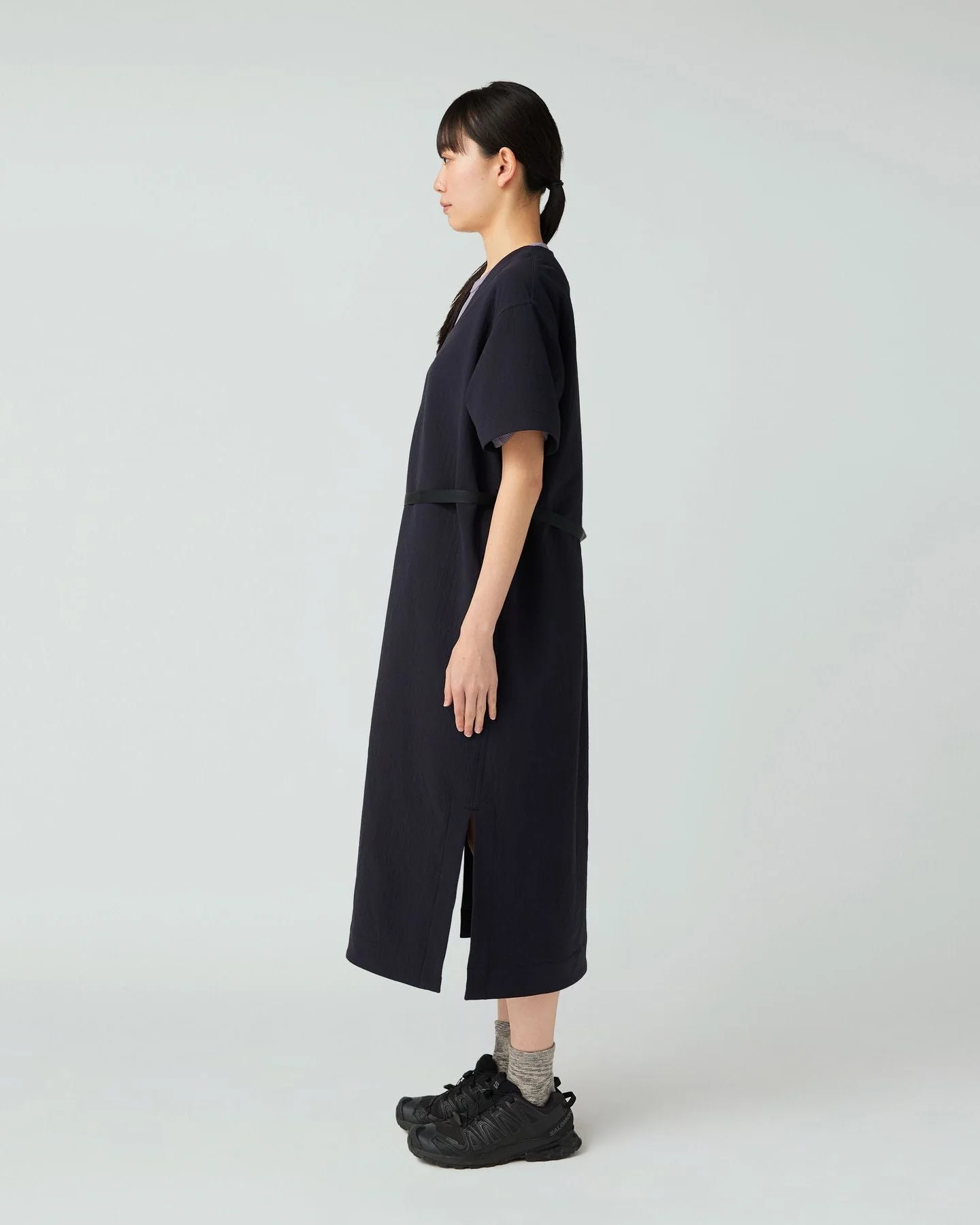 SNOW PEAK EASY CLOTH DRESS - DARK NAVY - Image 3