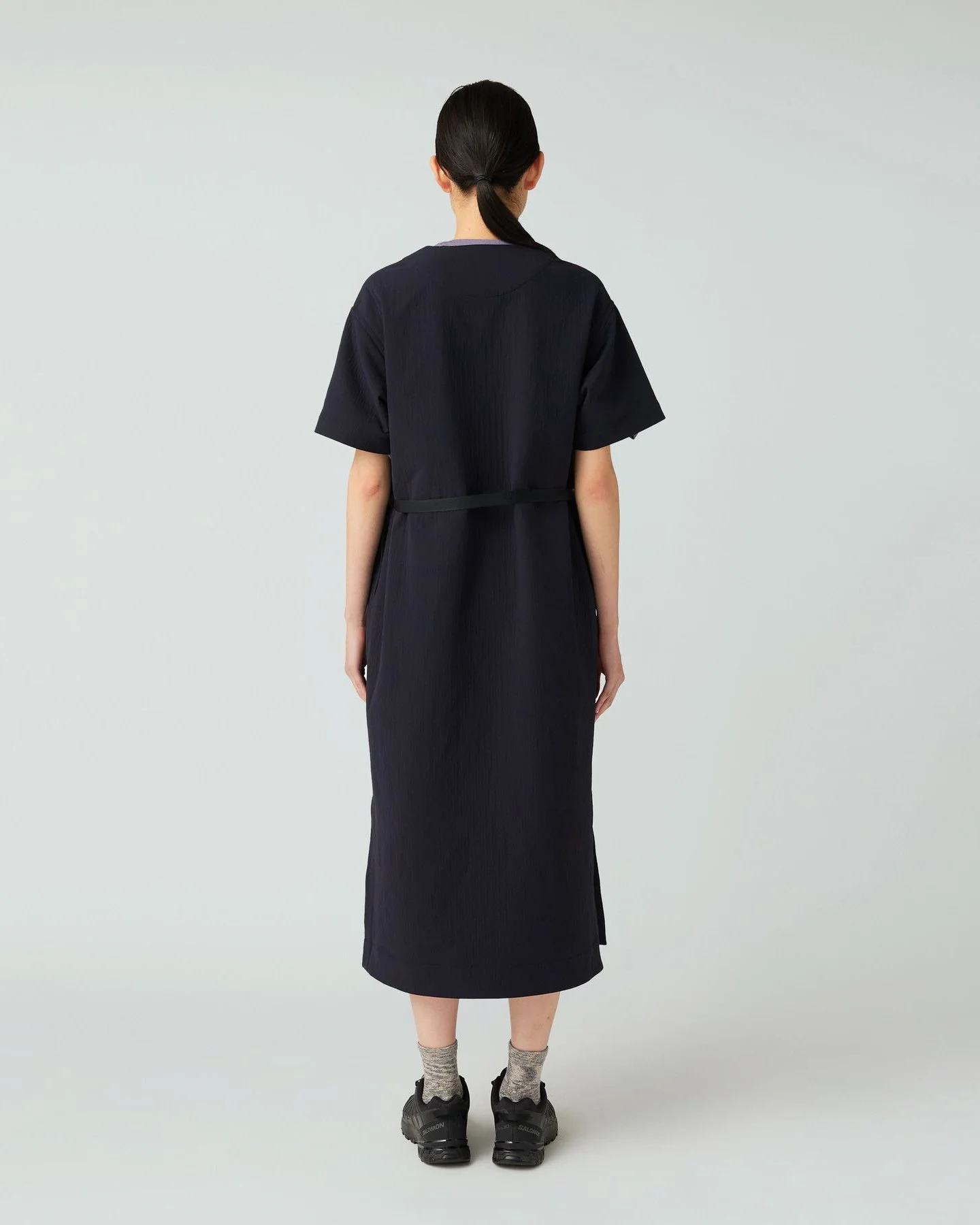 SNOW PEAK EASY CLOTH DRESS - DARK NAVY - Image 4