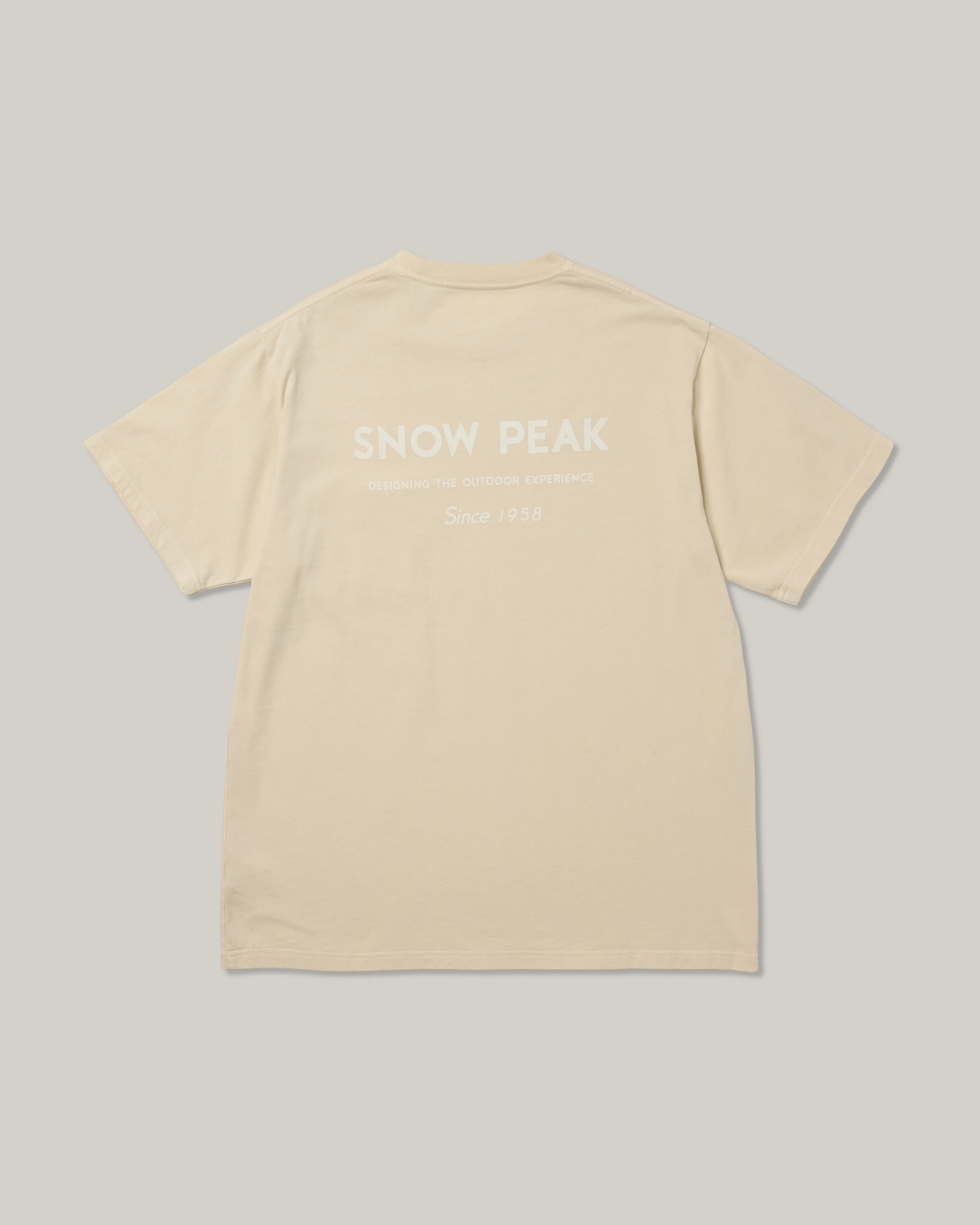 SNOW PEAK GARMENT DYED T-SHIRT - IVORY - Image 2