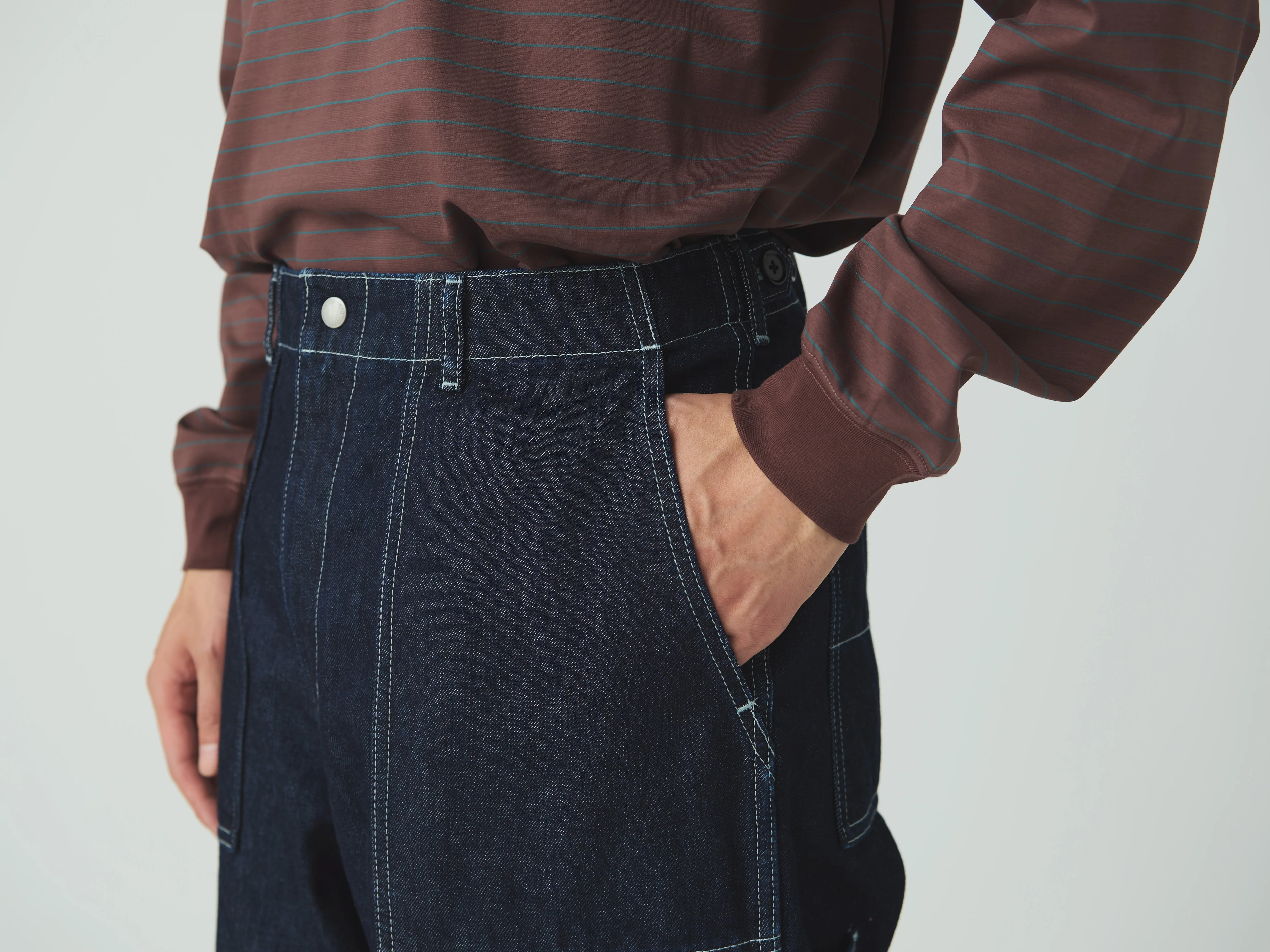 SNOW PEAK TAKIBI DENIM PANTS - INDIGO - Image 8