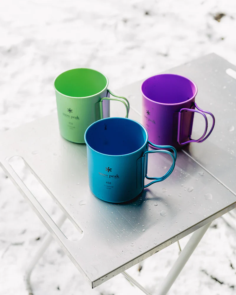 SNOW PEAK TI-SINGLE 450 ANODISED CUP - BLUE - Image 4