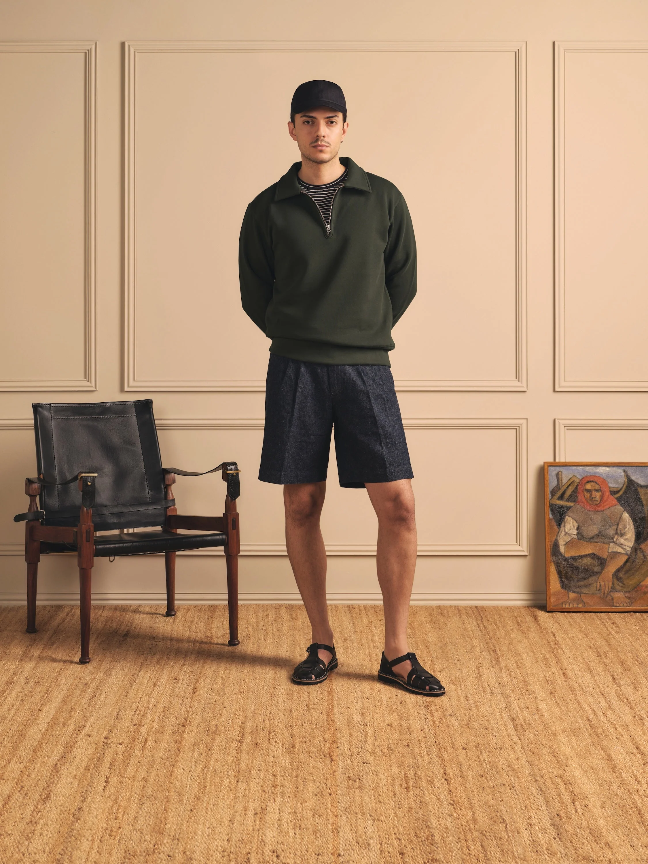 KNICKERBOCKER STADIUM LOFT KNIT QUARTER ZIP - BLACK - Image 3