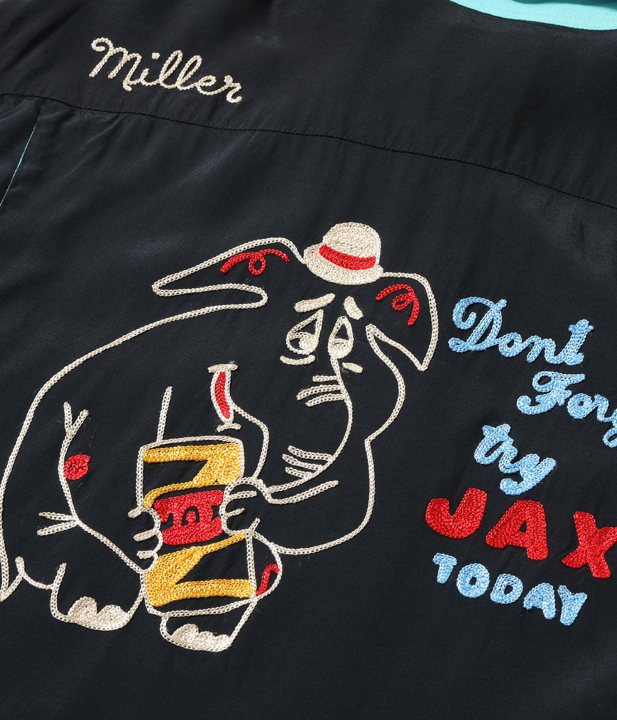 STYLE EYES - RAYON BOWLING SHIRT “JAX BEER” - BLACK - Image 5