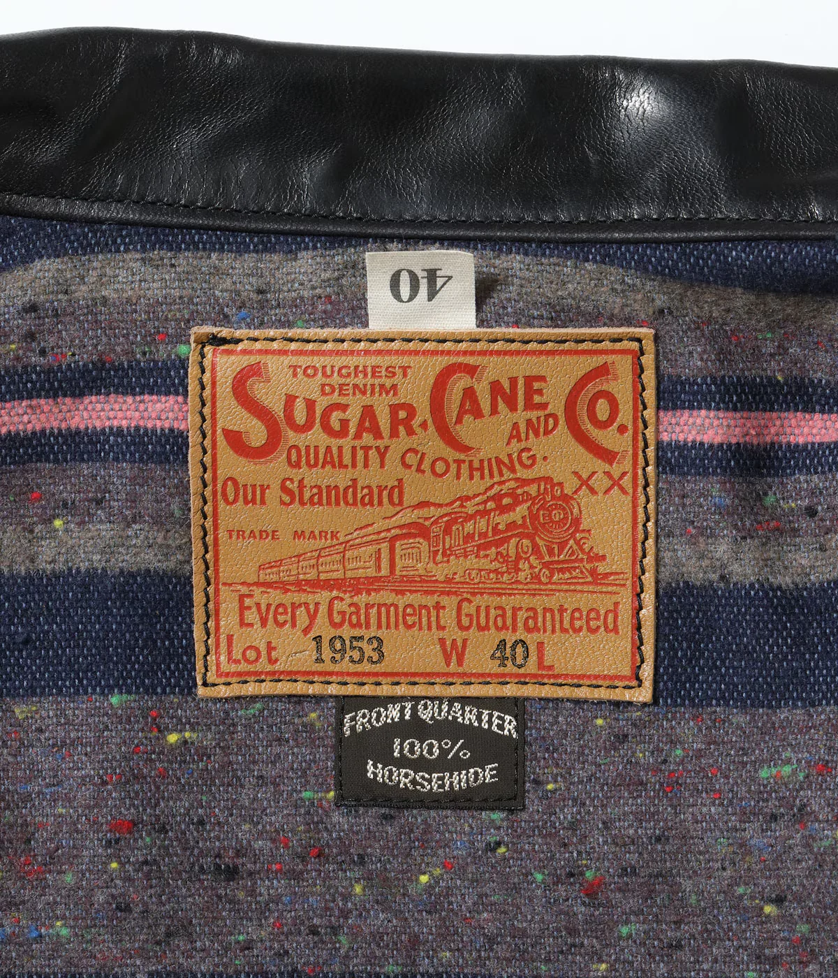 SUGAR CANE 1953 HORSEHIDE LEATHER JACKET - BLACK - Image 10