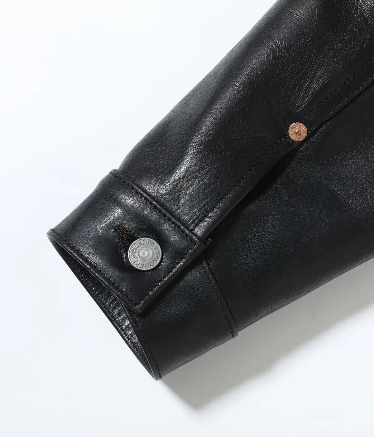 SUGAR CANE 1953 HORSEHIDE LEATHER JACKET - BLACK - Image 5