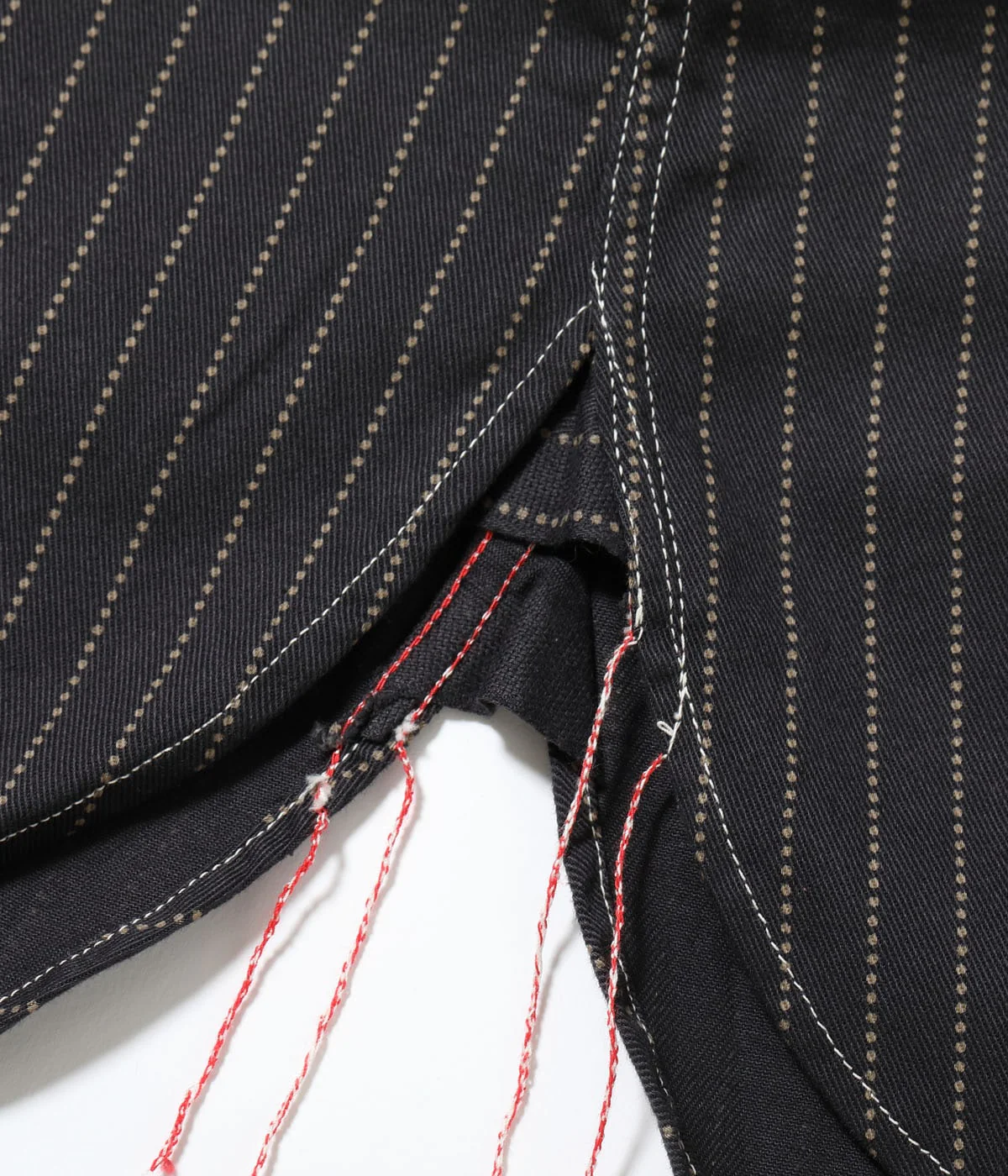SUGAR CANE FICTION ROMANCE 8.5oz. WABASH STRIPE WORK SHIRT - BLACK - Image 9