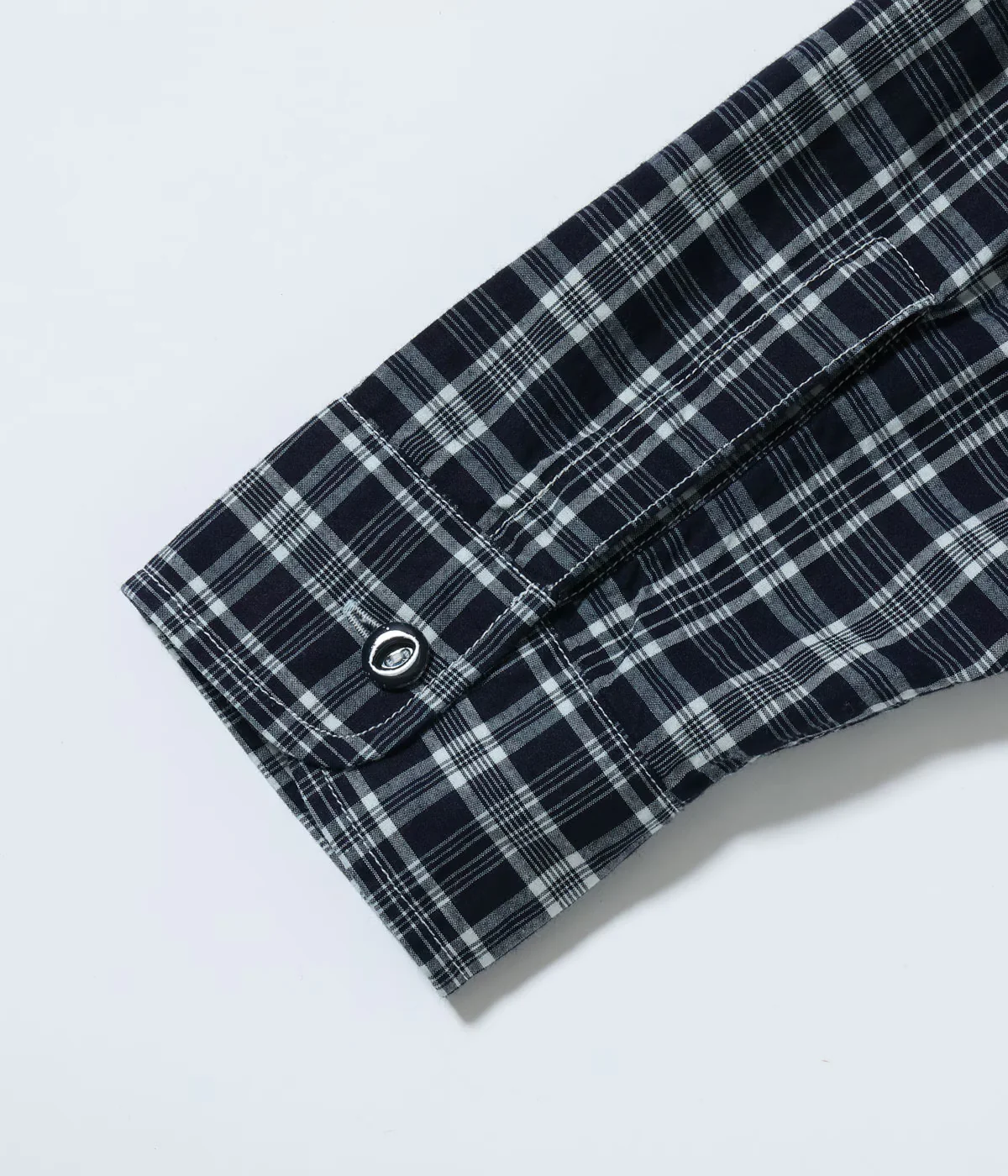 SUGAR CANE 'FICTION ROMANCE' INDIGO CHECK WORK SHIRT - NAVY - Image 8