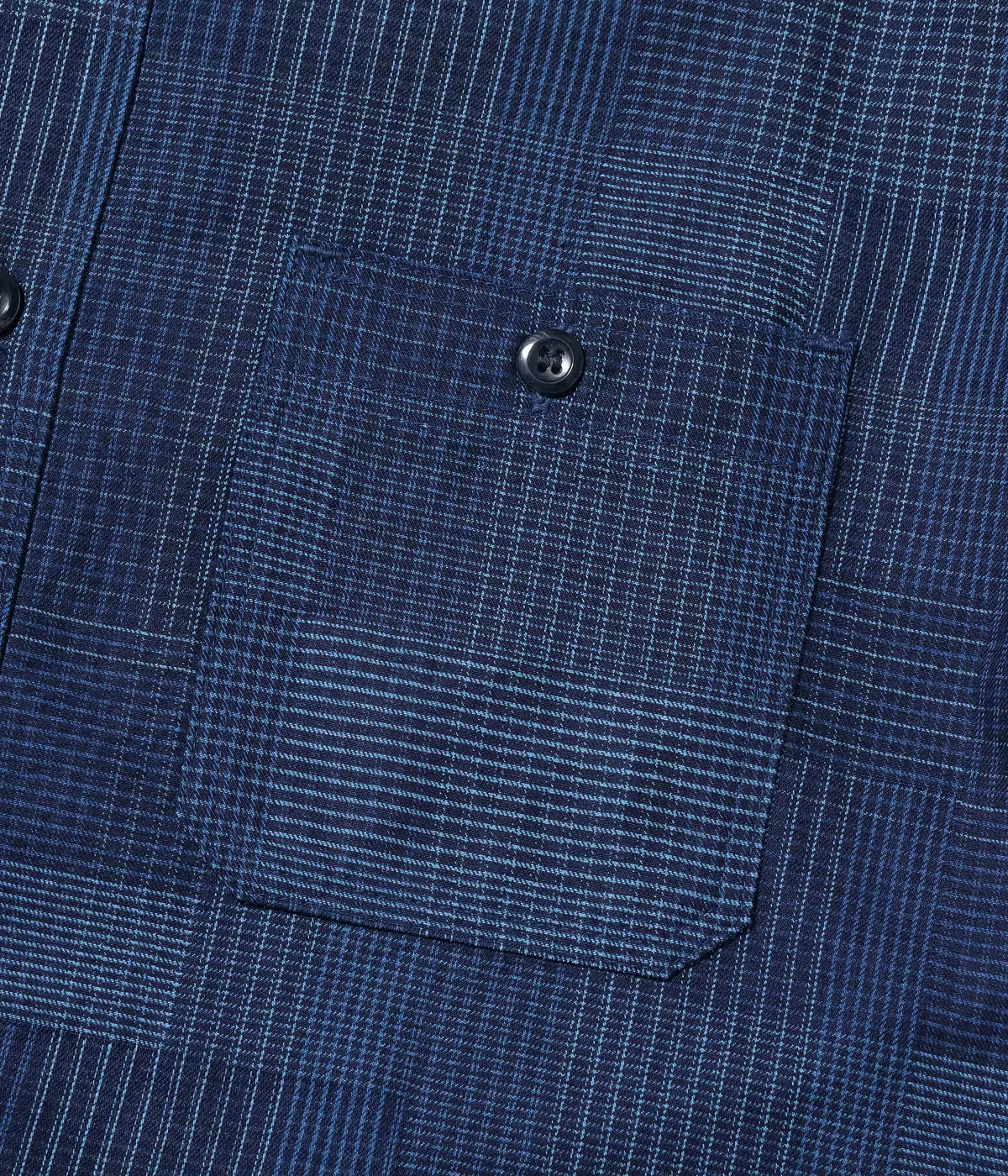 SUGAR CANE INDIGO PATCHWORK WORK SHIRT -  DARK INDIGO - Image 4