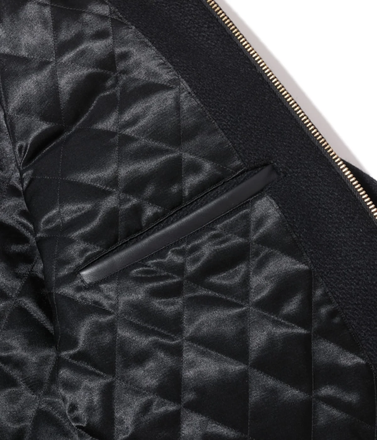 SUGAR CANE WOOL MELTON SPORTS JACKET - BLACK - Image 7