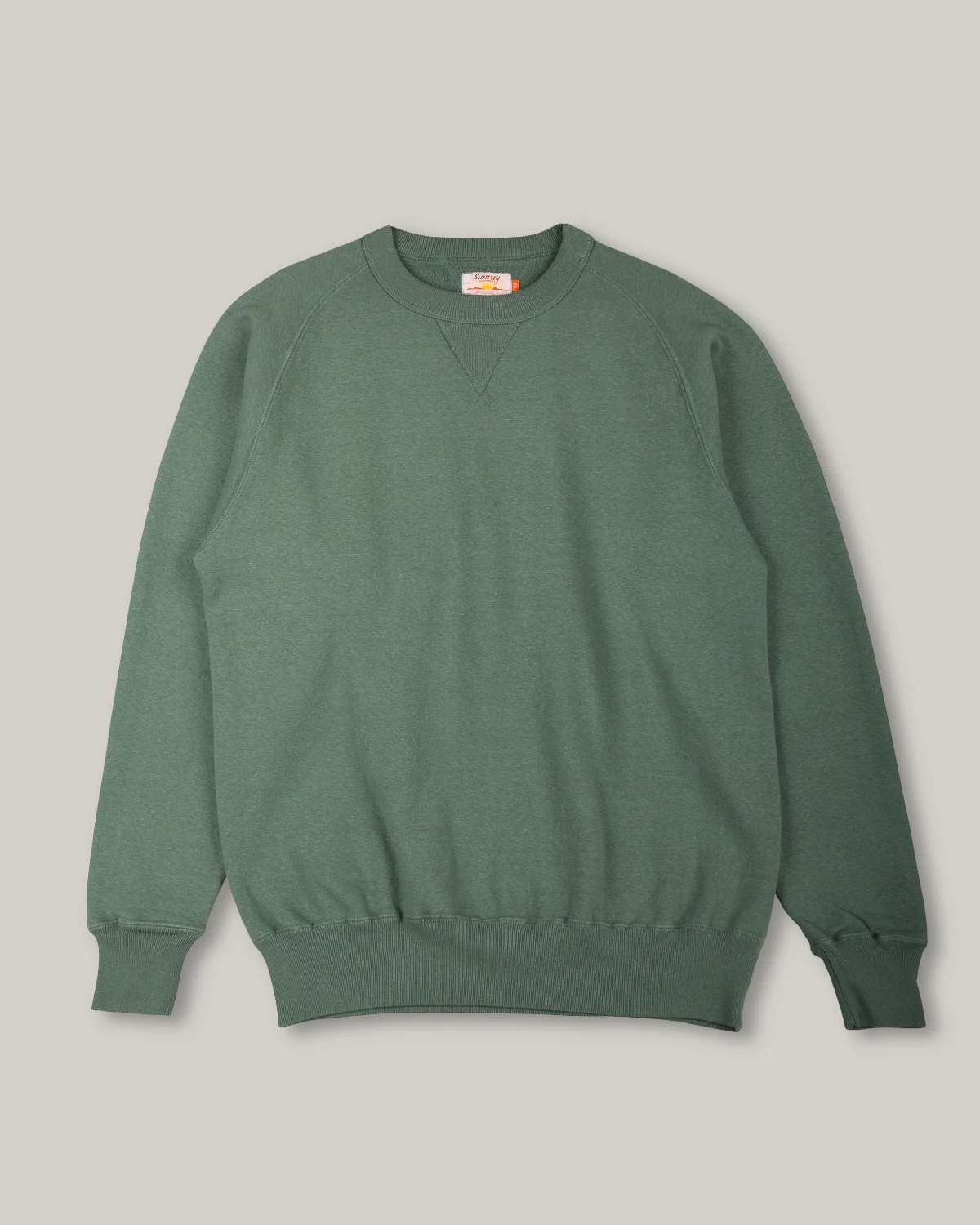 SUNRAY SPORTSWEAR PUAMANA RAGLAN CREW NECK - SAGEBRUSH GREEN