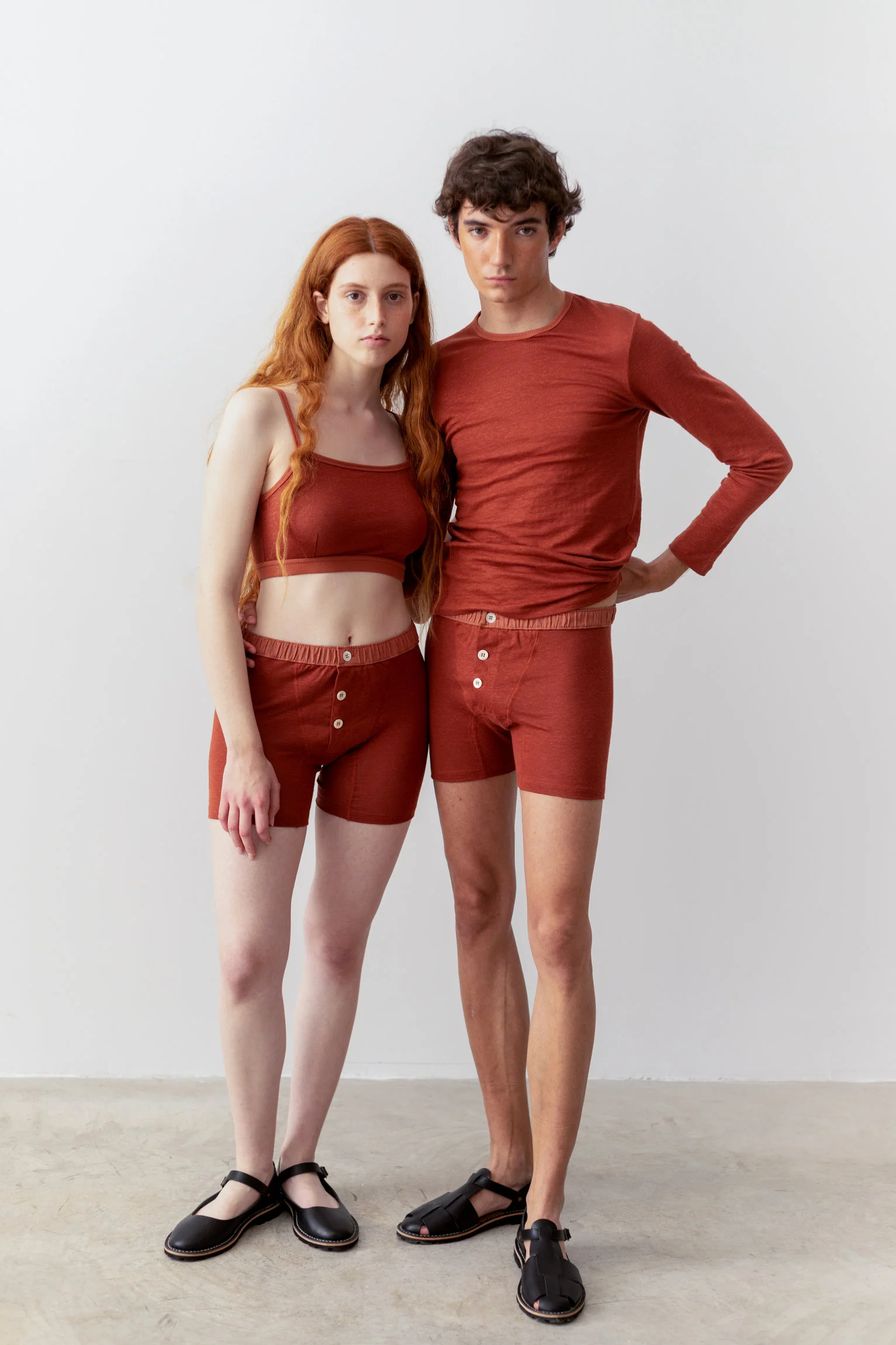 TA-CT GENDERLESS SHORT PANTS - TOMORI - RUST - Image 4