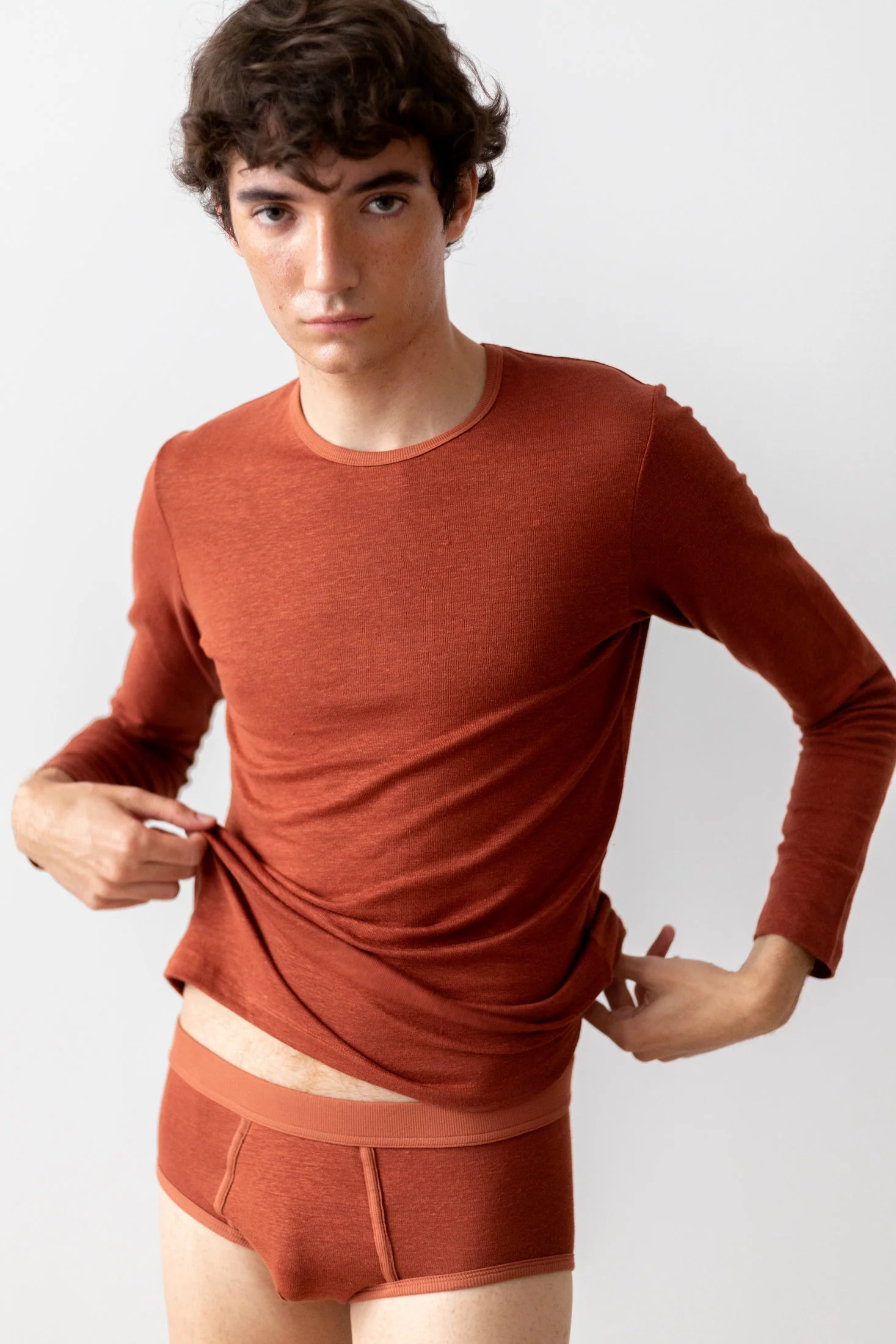 TA-CT LONG SLEEVE T-SHIRT BABOR - RUST - Image 3