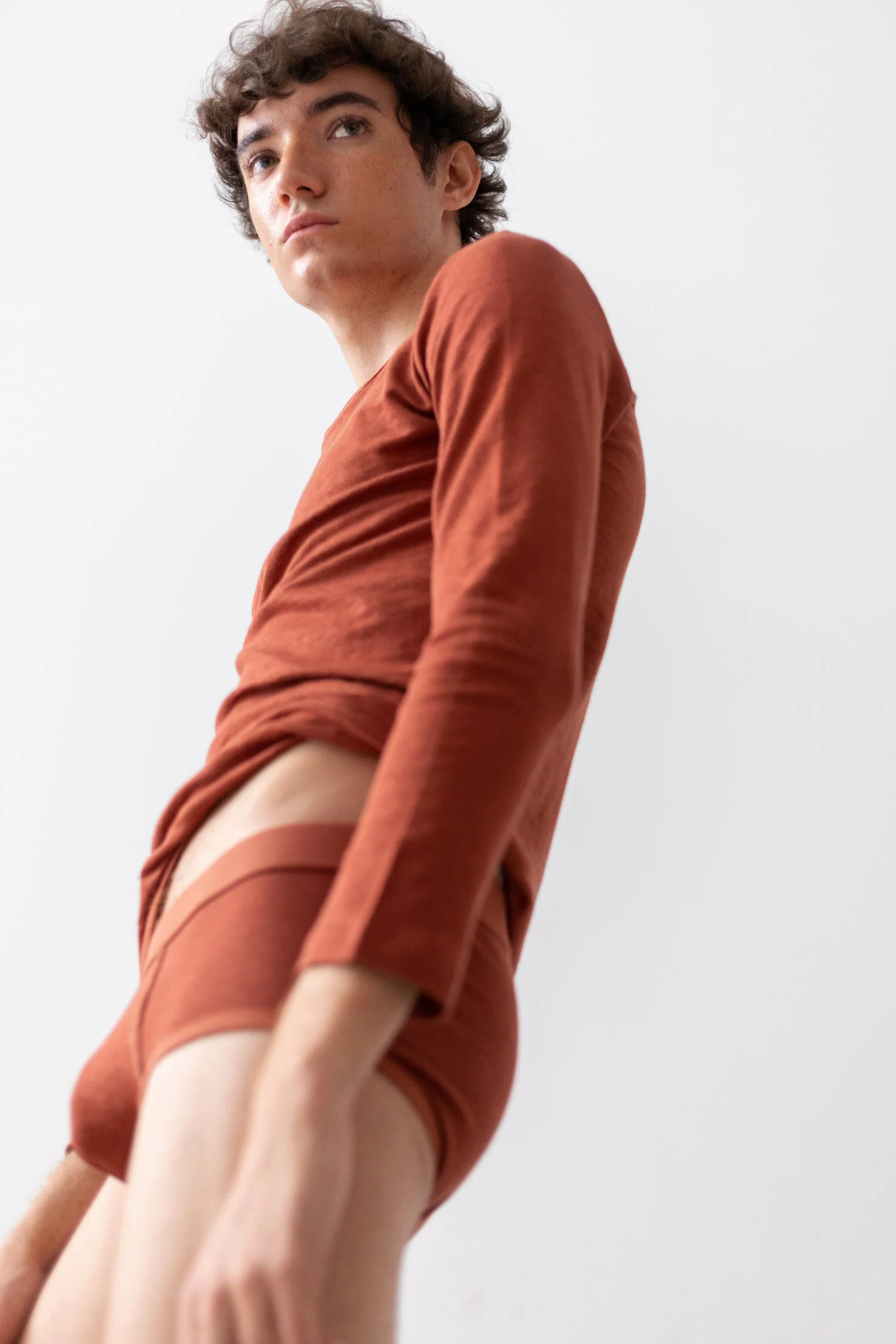 TA-CT LONG SLEEVE T-SHIRT BABOR - RUST - Image 5