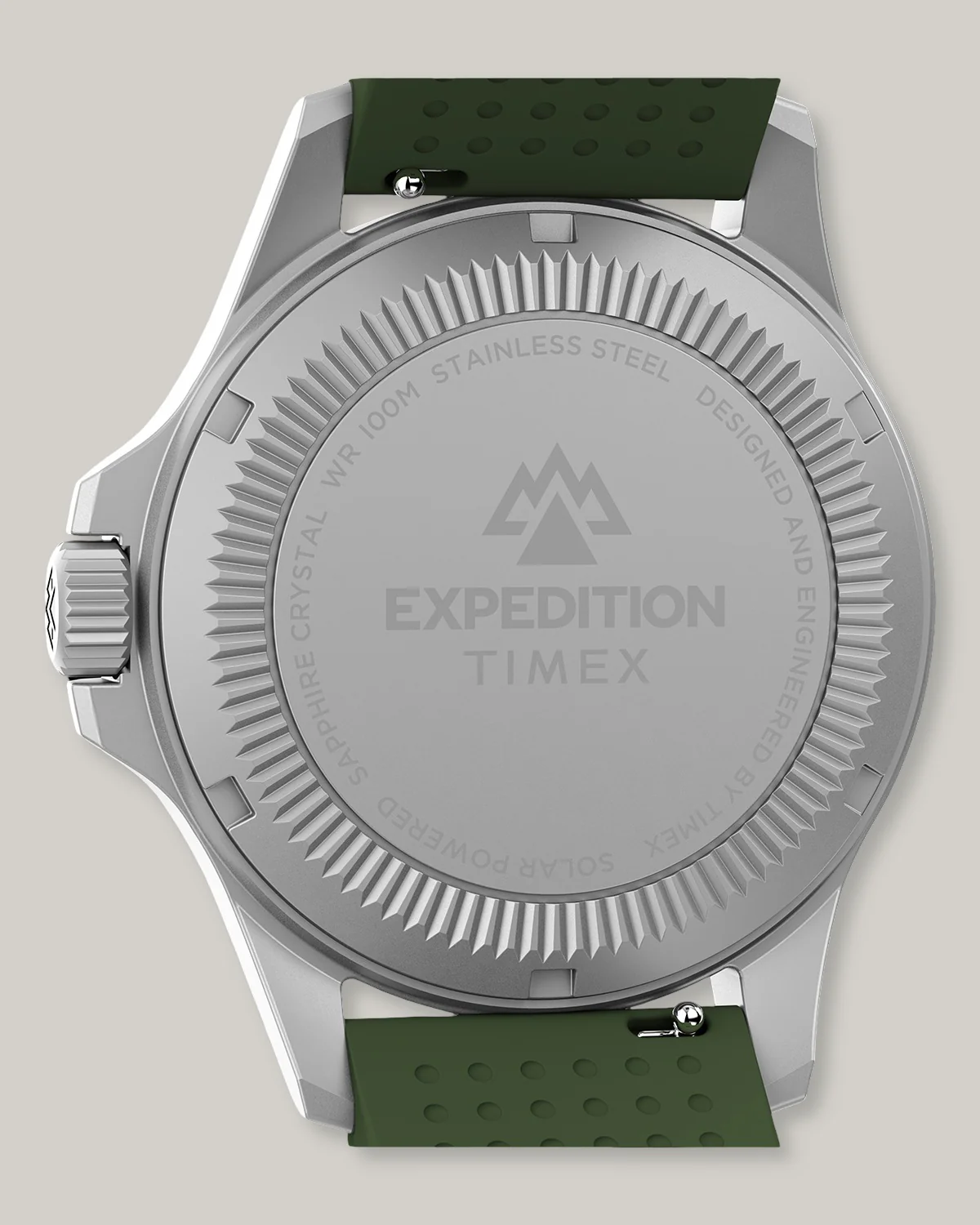 TIMEX EXPEDITION® FIELD POST SOLAR 41MM SILICONE STRAP WATCH - GREEN/ BLACK - Image 5